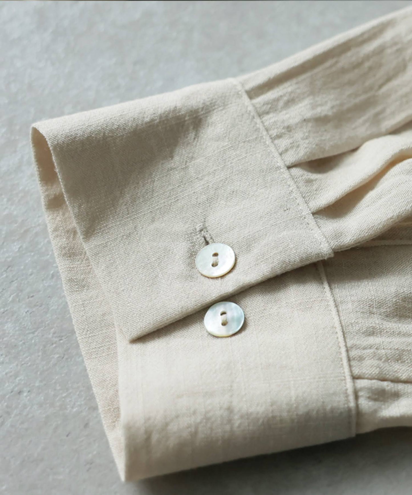 Linen Blend Pleated Shirt Men’s