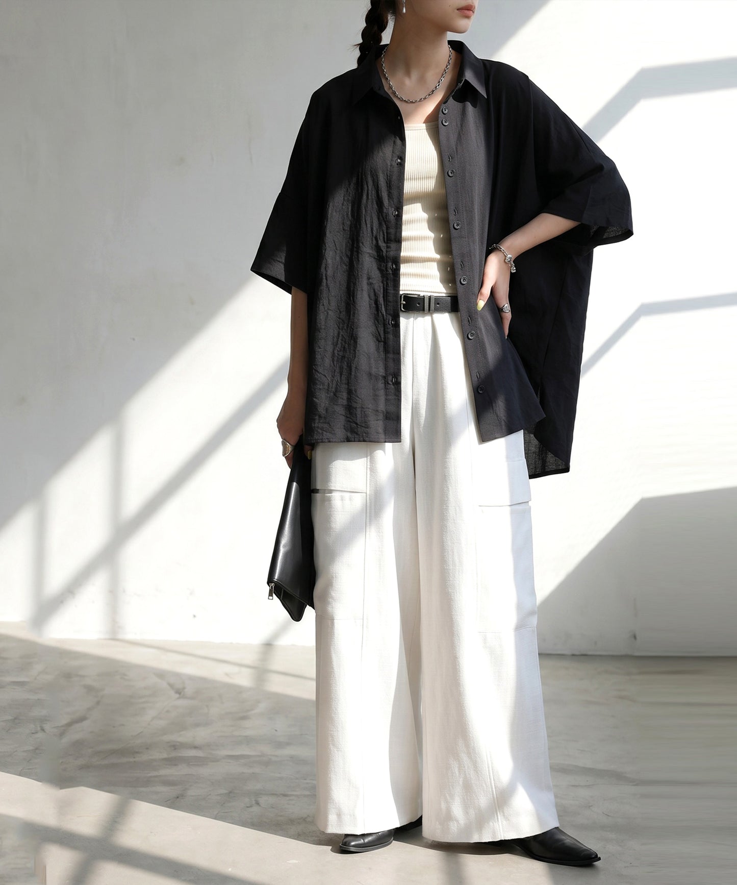 Dolman Shirt With A Difference In Length Between Front And Back Ladies