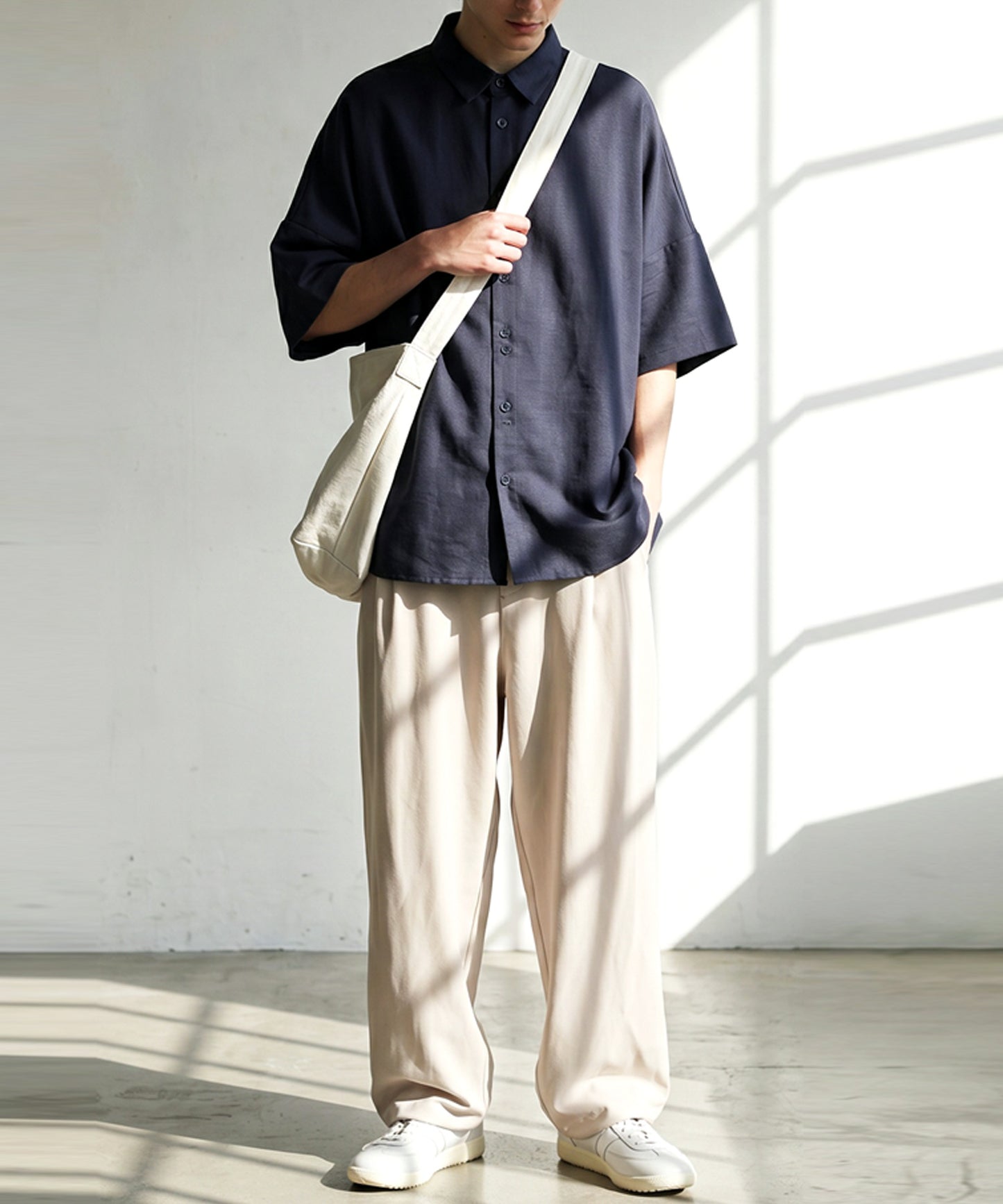 Dolman Shirt With A Difference In Length Between Front And Back Men’s