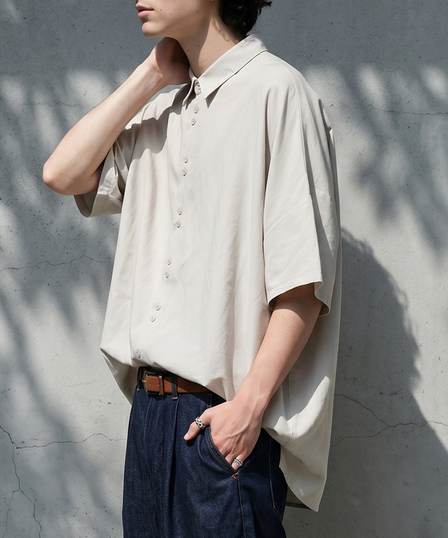 Dolman Shirt With A Difference In Length Between Front And Back Men’s