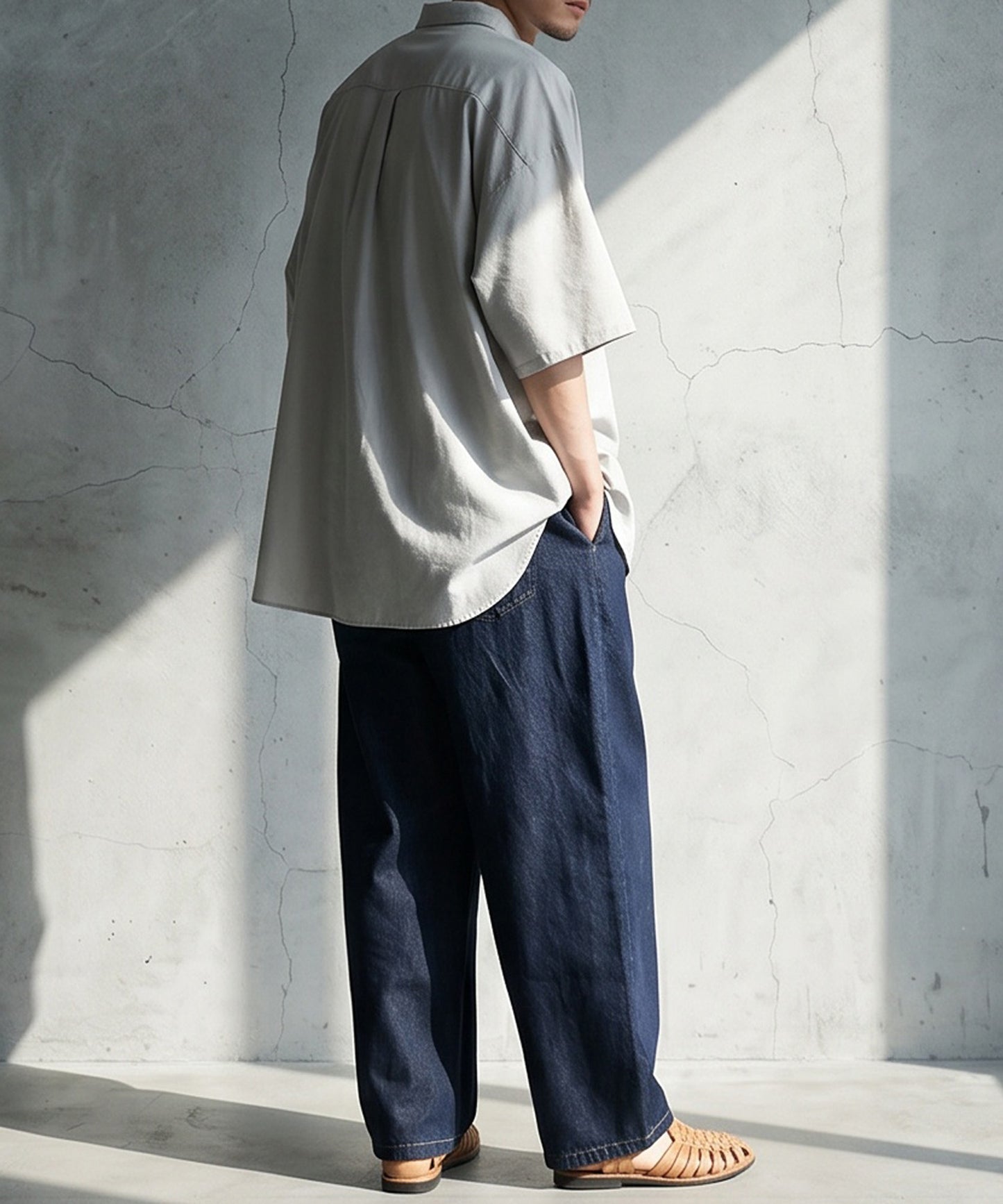 Dolman Shirt With A Difference In Length Between Front And Back Men’s