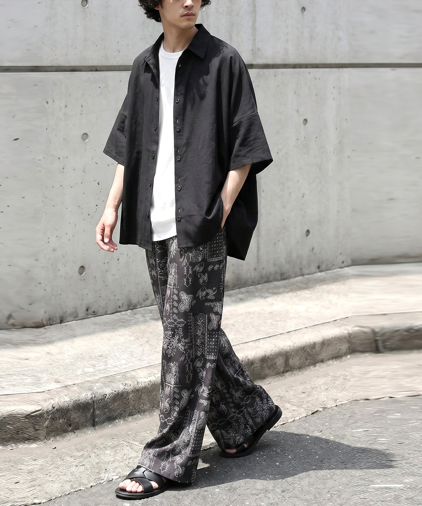 Dolman Shirt With A Difference In Length Between Front And Back Men’s
