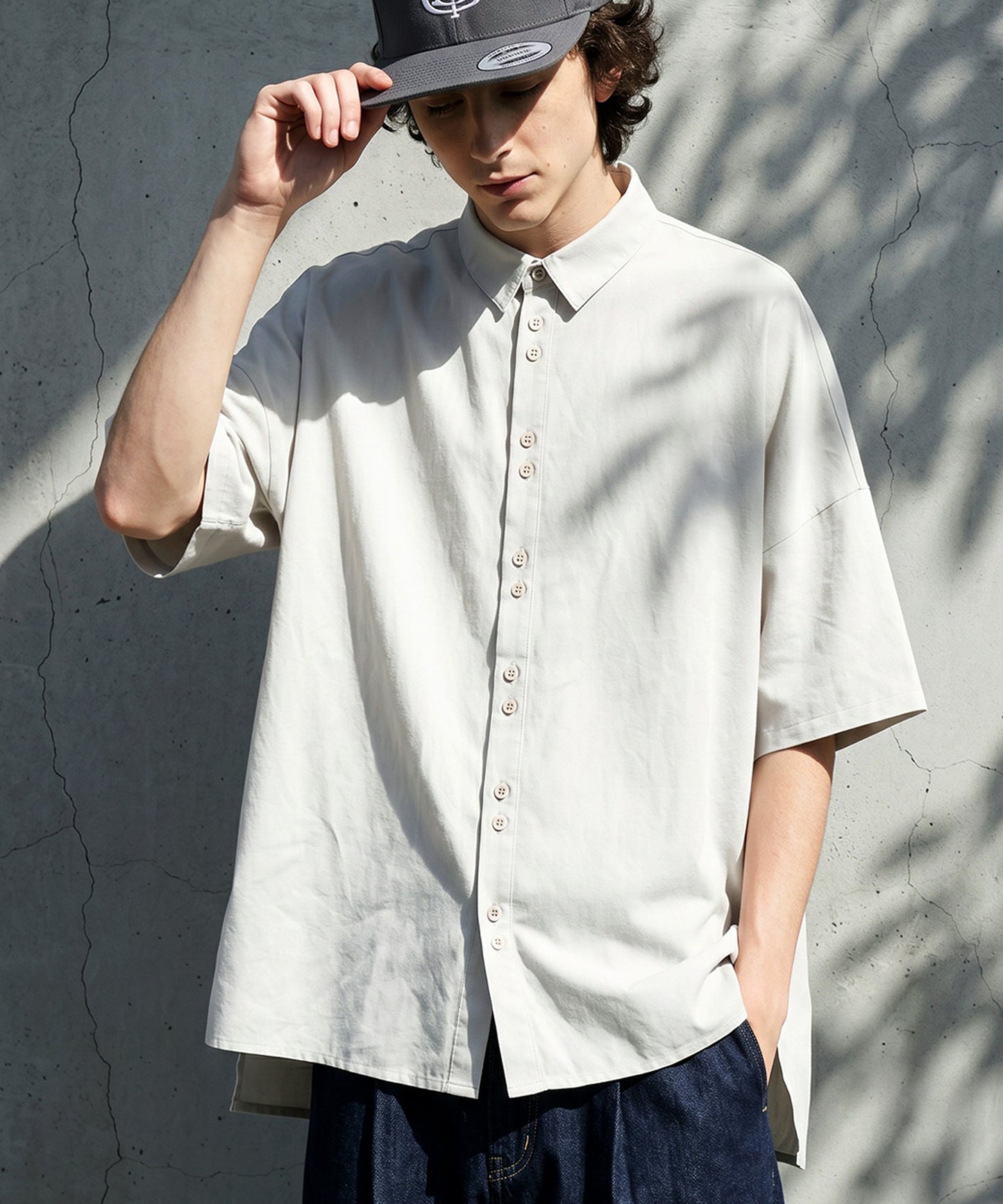 Dolman Shirt With A Difference In Length Between Front And Back Men’s