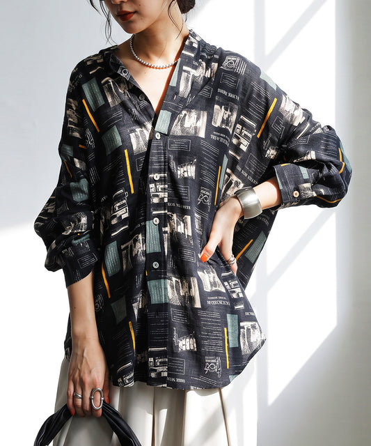 Art Print Shirt Ladies
