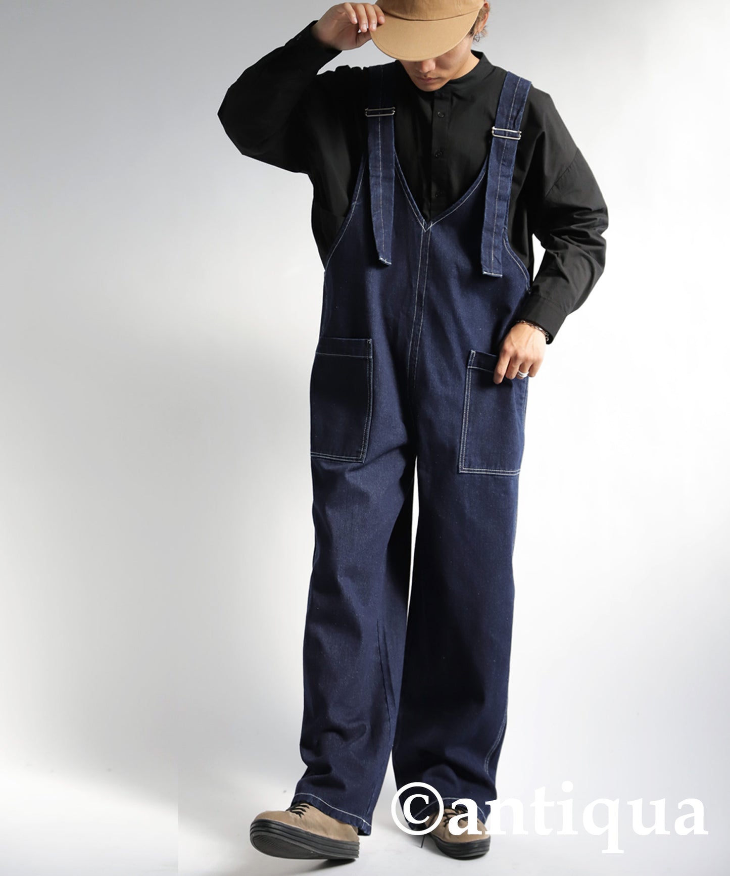 Denim Salopetto Pants Men's