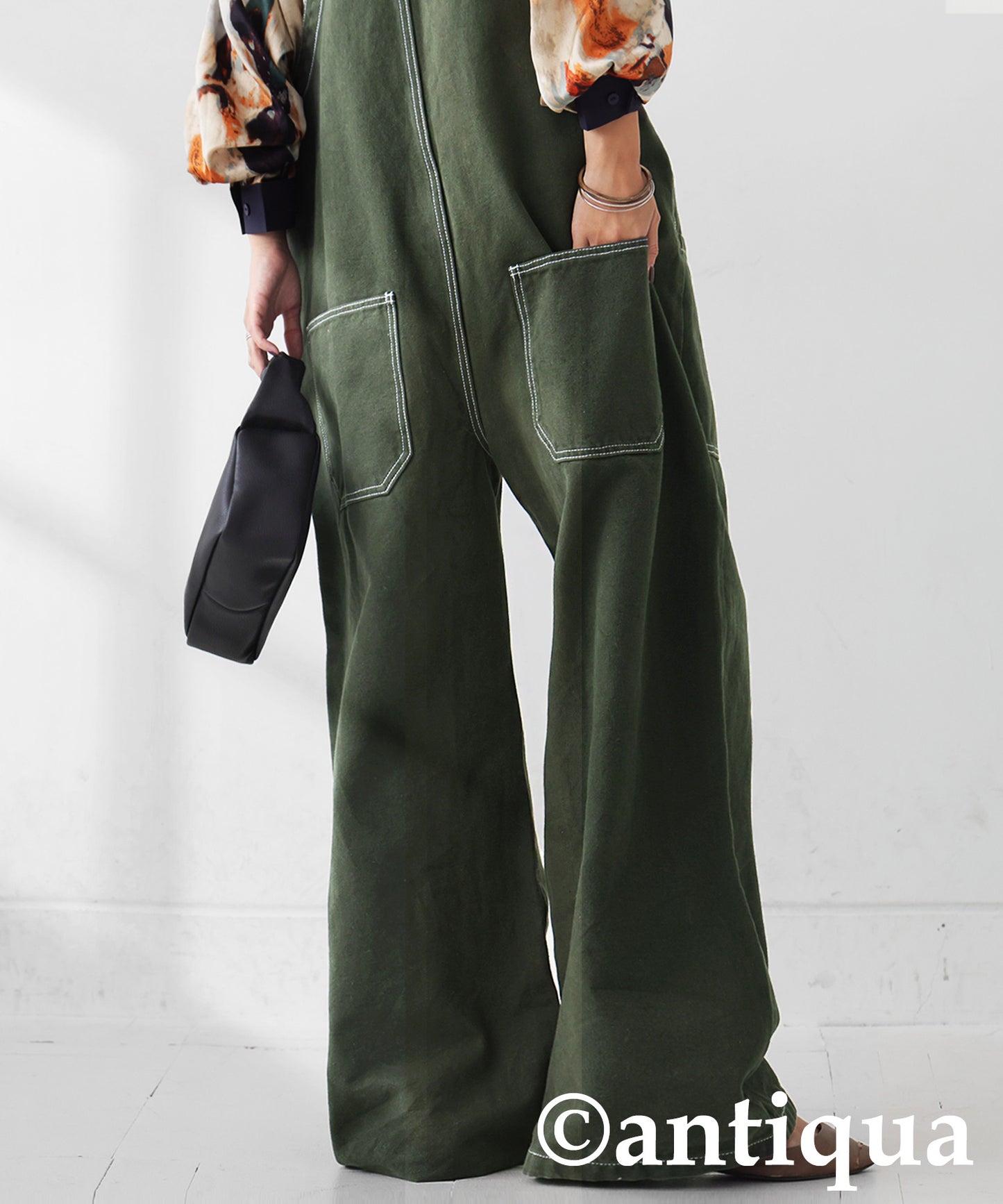 Stitched Denim Overalls Ladies