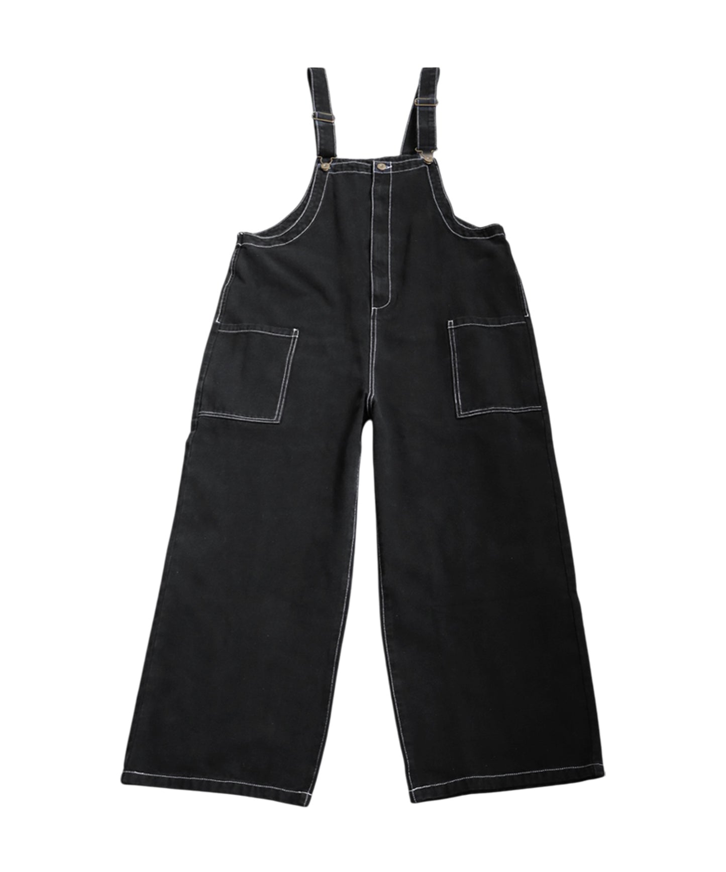 Stitched Denim Overalls Ladies
