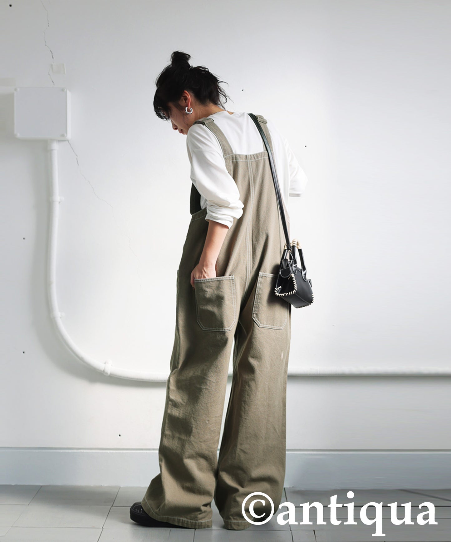 Stitched Denim Overalls Ladies