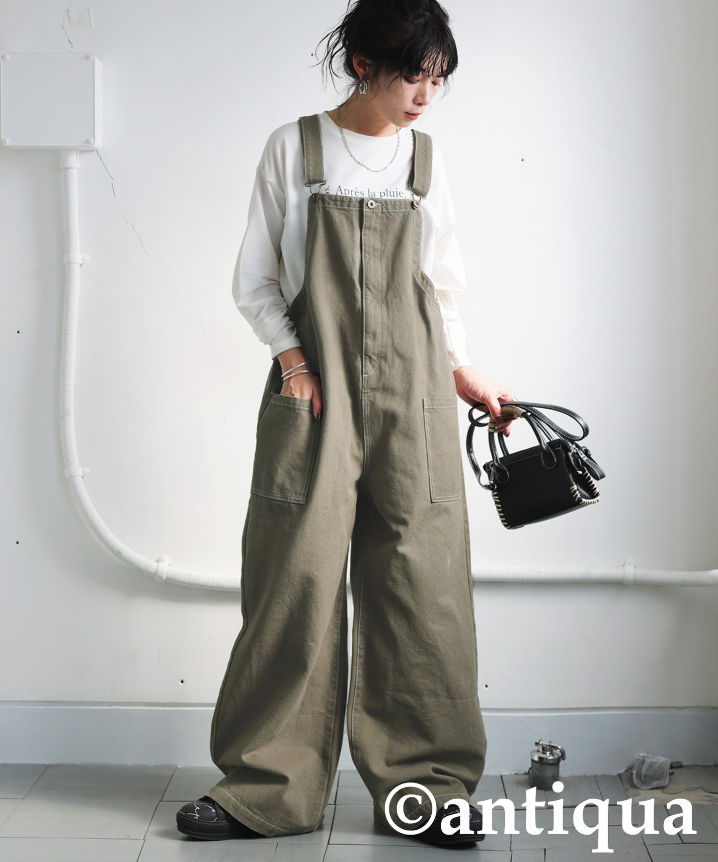 Stitched Denim Overalls Ladies