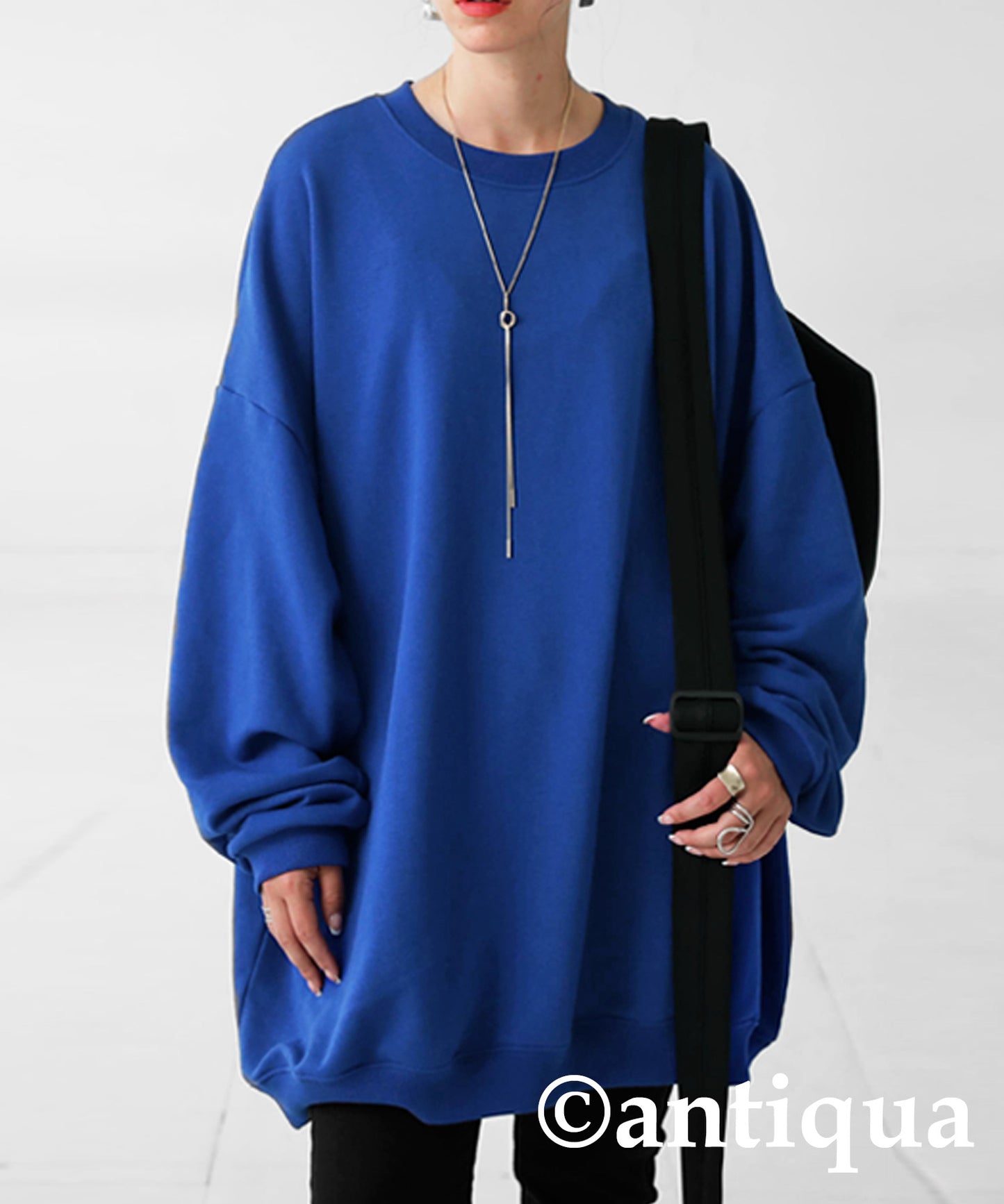 Ladies loose-fitting sweatshirt long sleeve plain