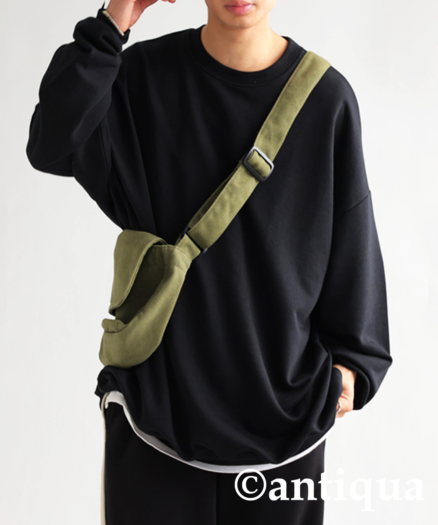 Men's loose-fitting sweatshirt long sleeve plain