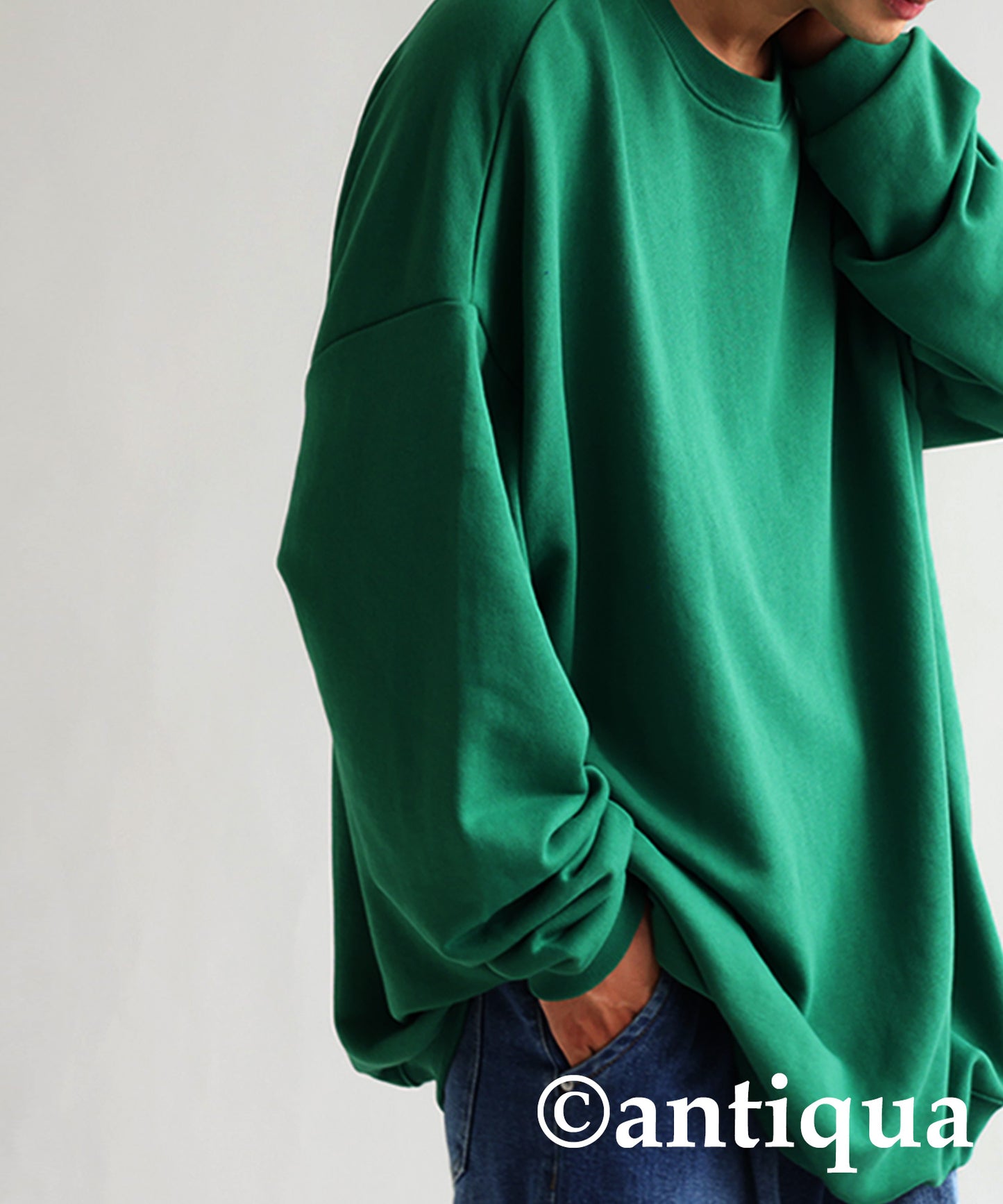 Men's loose-fitting sweatshirt long sleeve plain