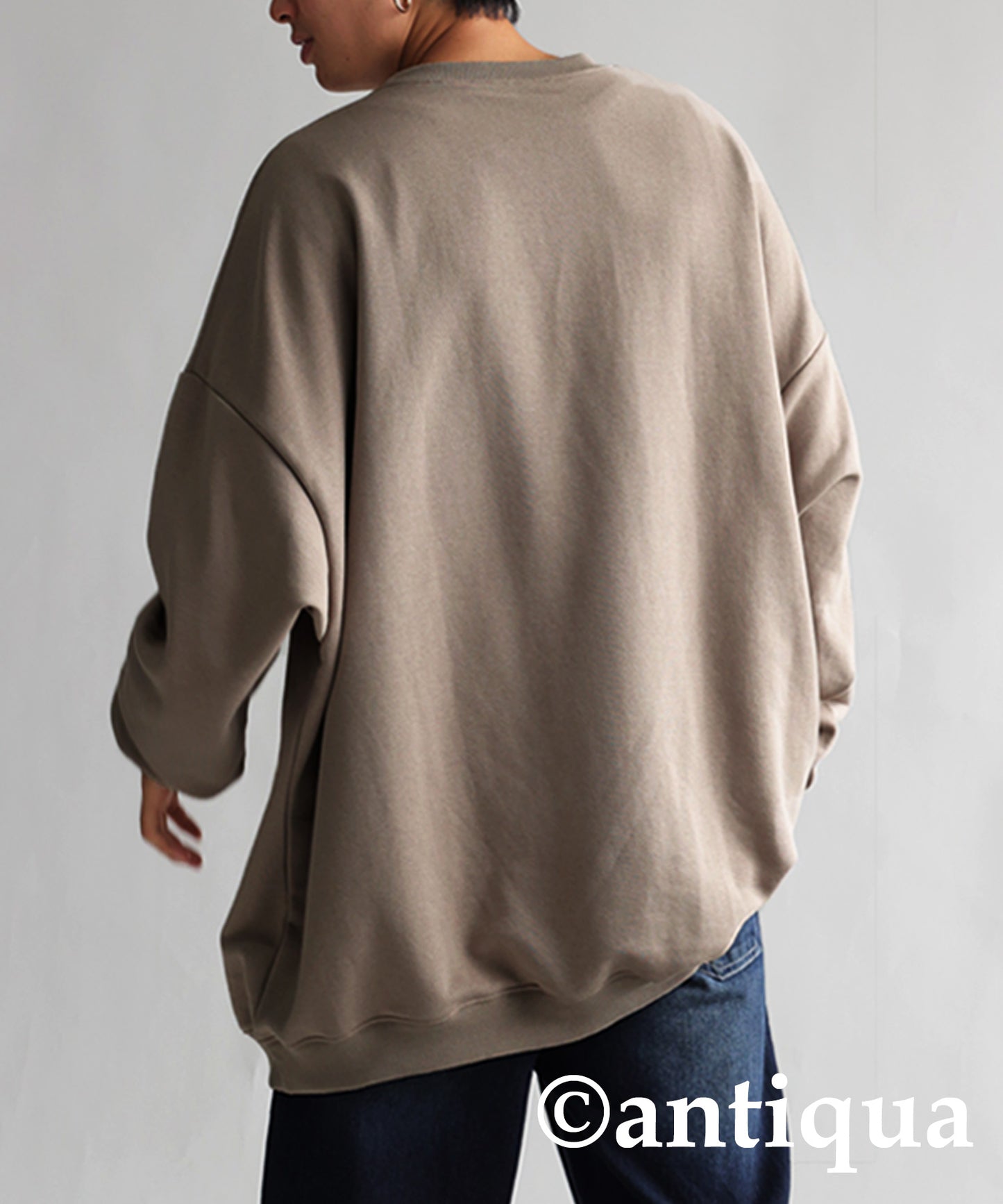 Men's loose-fitting sweatshirt long sleeve plain