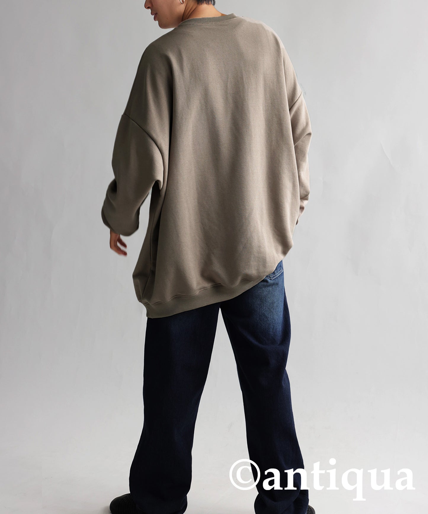 Men's loose-fitting sweatshirt long sleeve plain