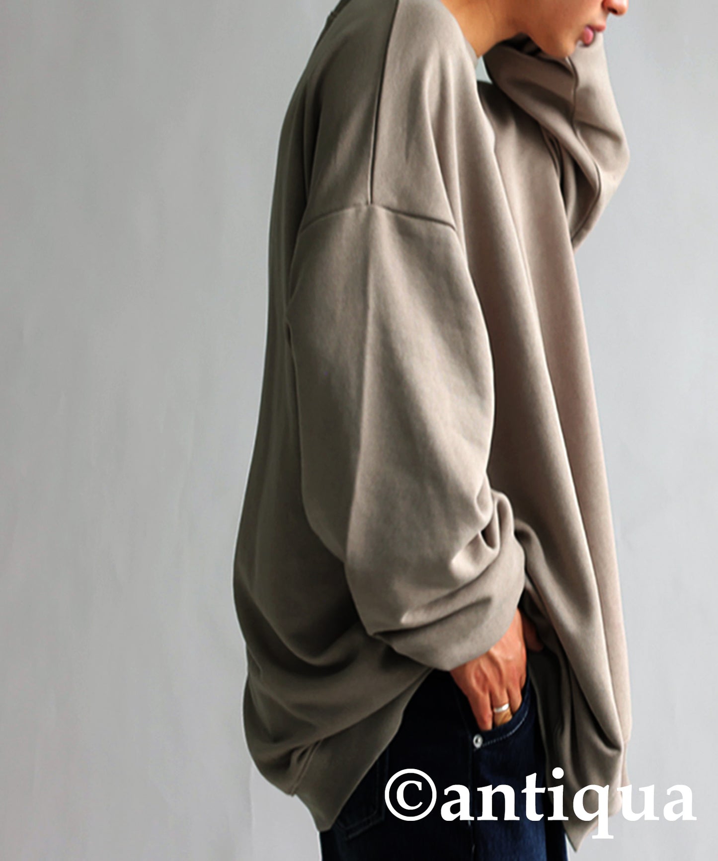 Men's loose-fitting sweatshirt long sleeve plain