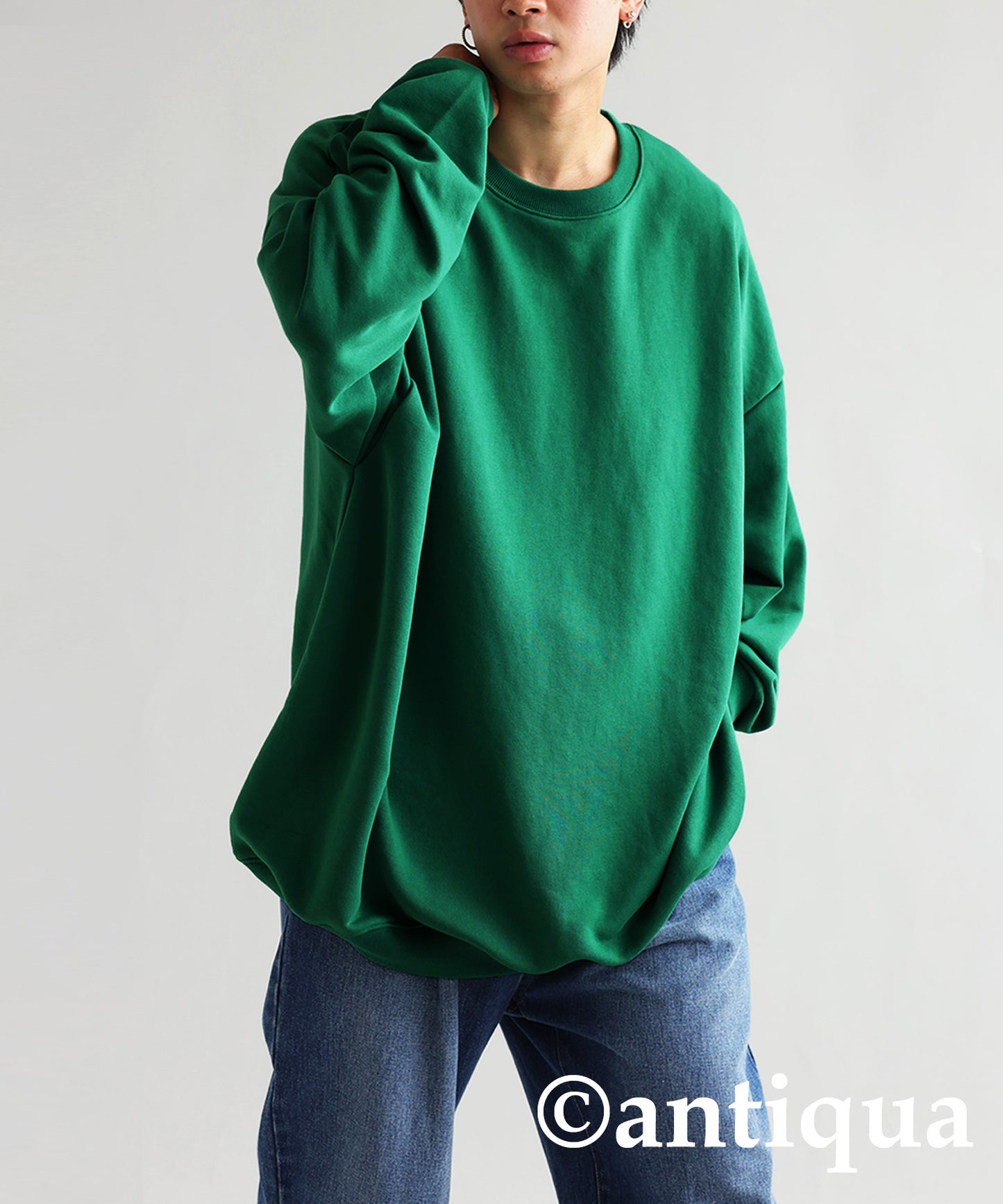 Men's loose-fitting sweatshirt long sleeve plain