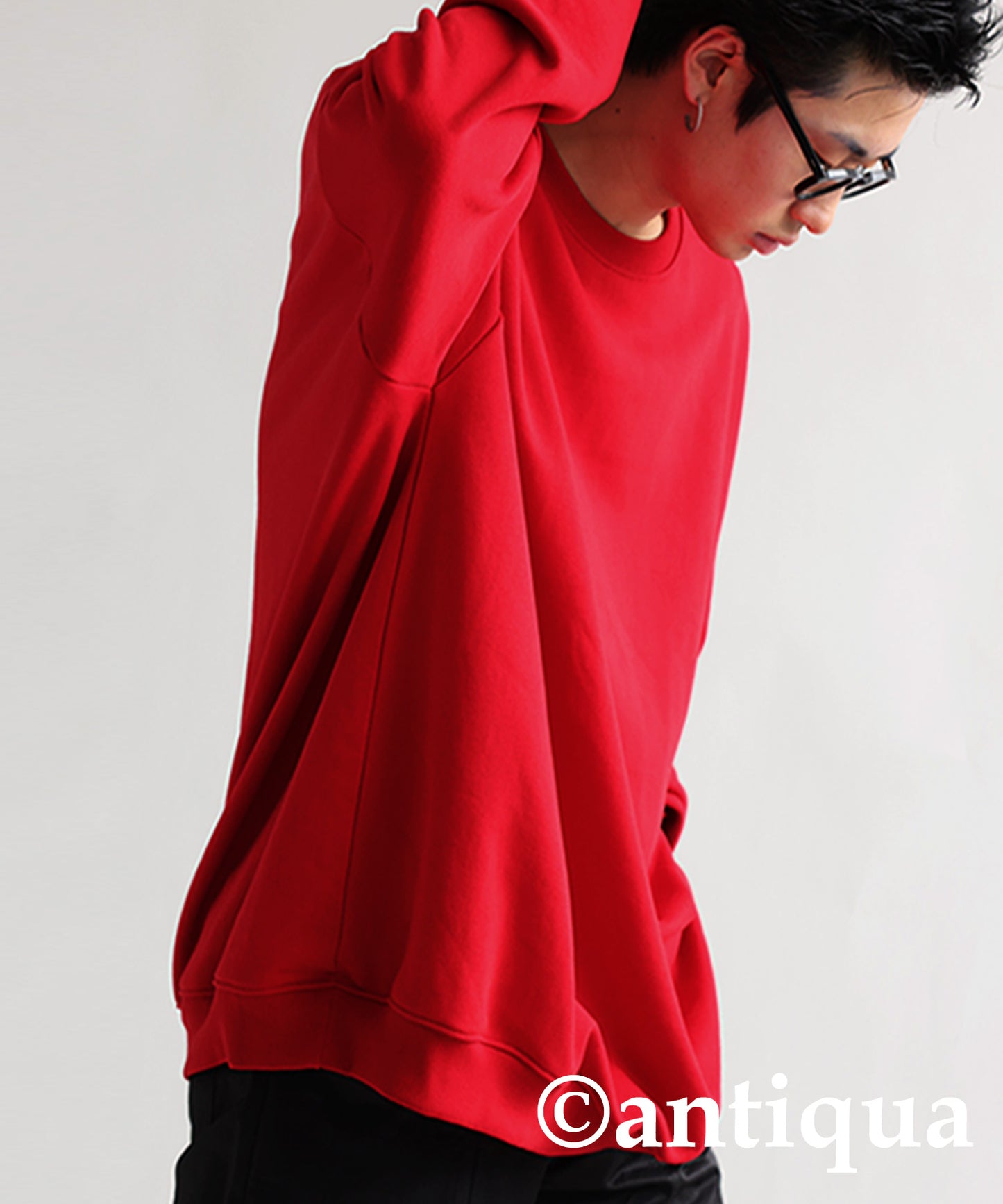 Men's loose-fitting sweatshirt long sleeve plain