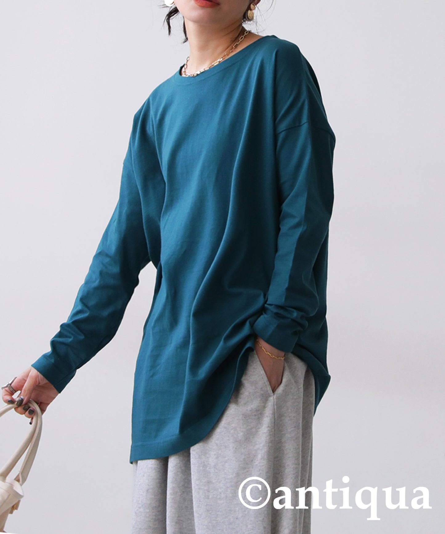 100 % Cotton Basic Long Sleeve T-Shirt Ladies