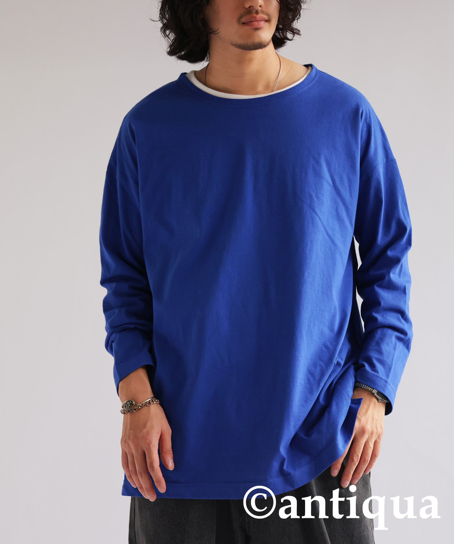 100%Cotton Basic Long T-Shirt Men’s