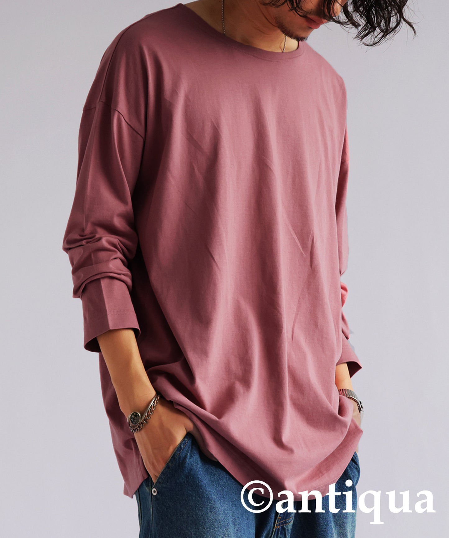 100%Cotton Basic Long T-Shirt Men’s