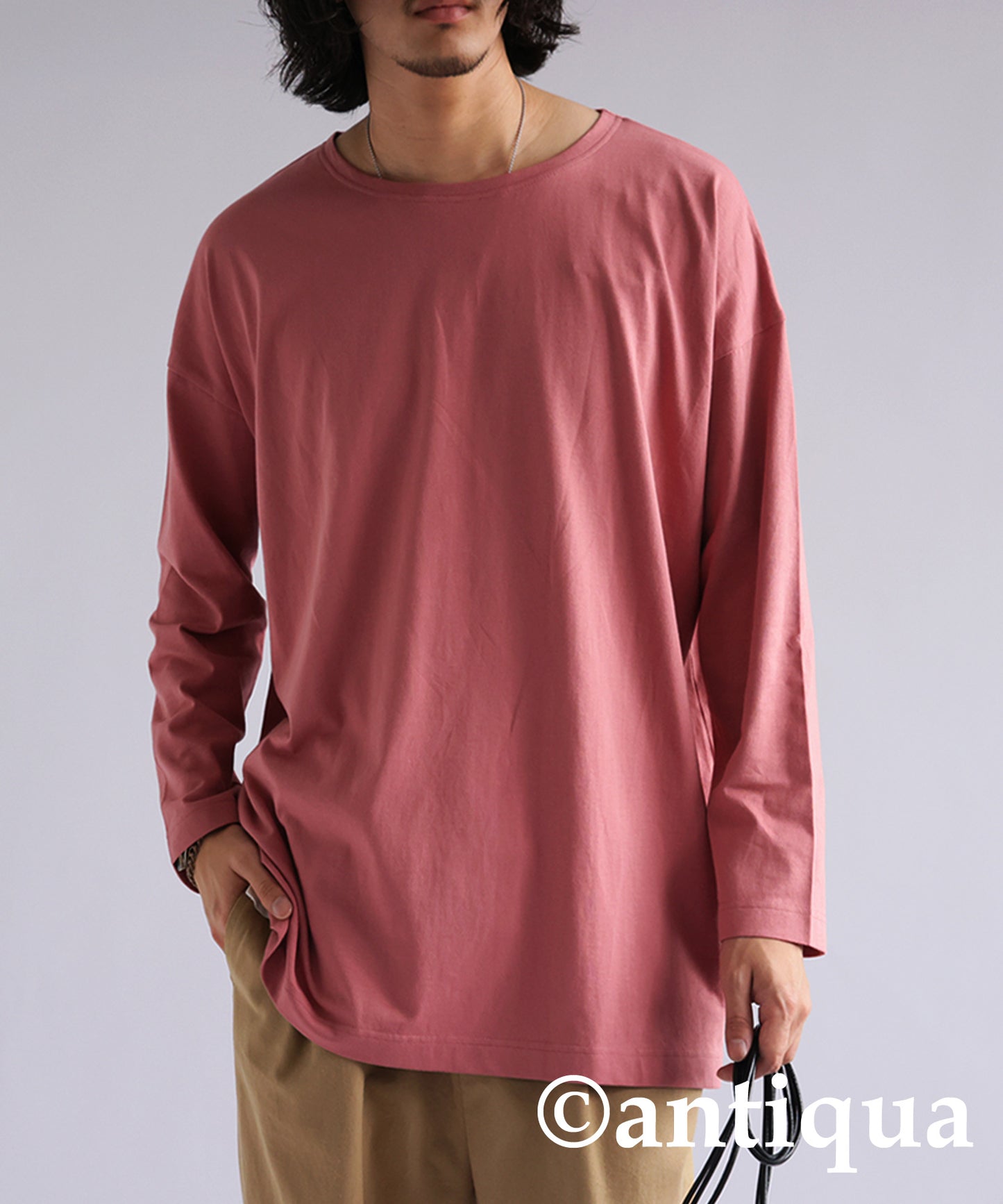 100%Cotton Basic Long T-Shirt Men’s