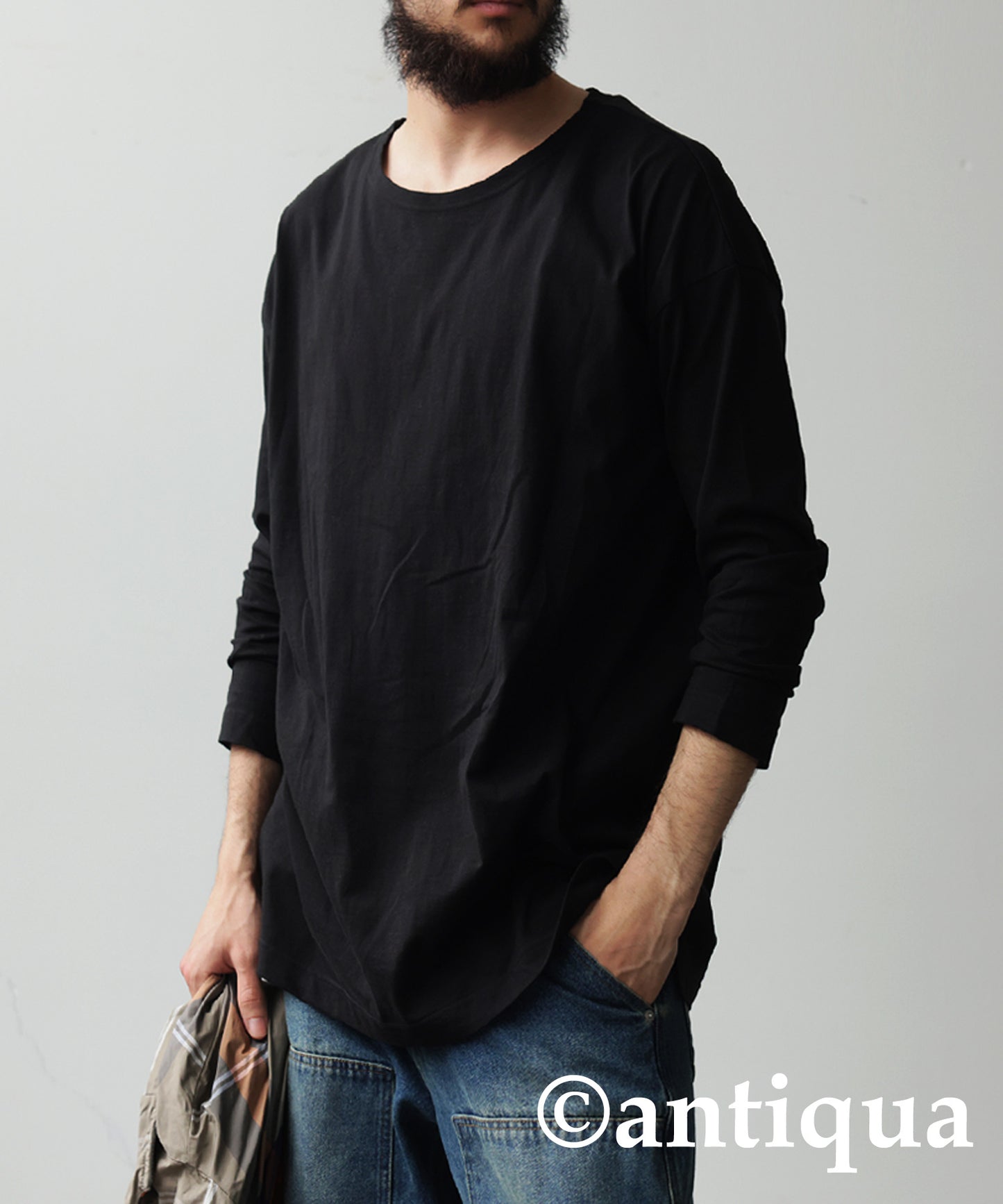 100%Cotton Basic Long T-Shirt Men’s