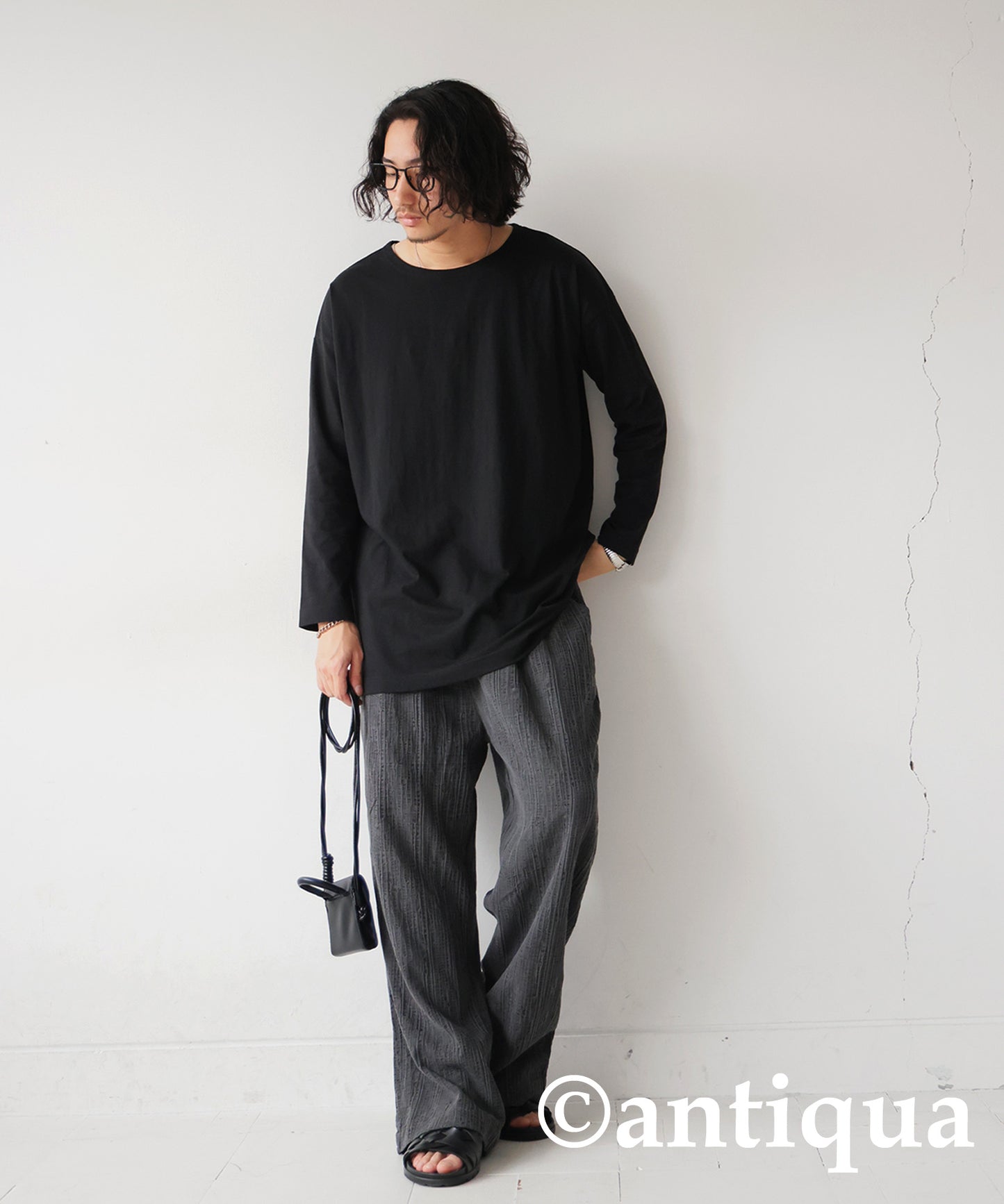 100%Cotton Basic Long T-Shirt Men’s