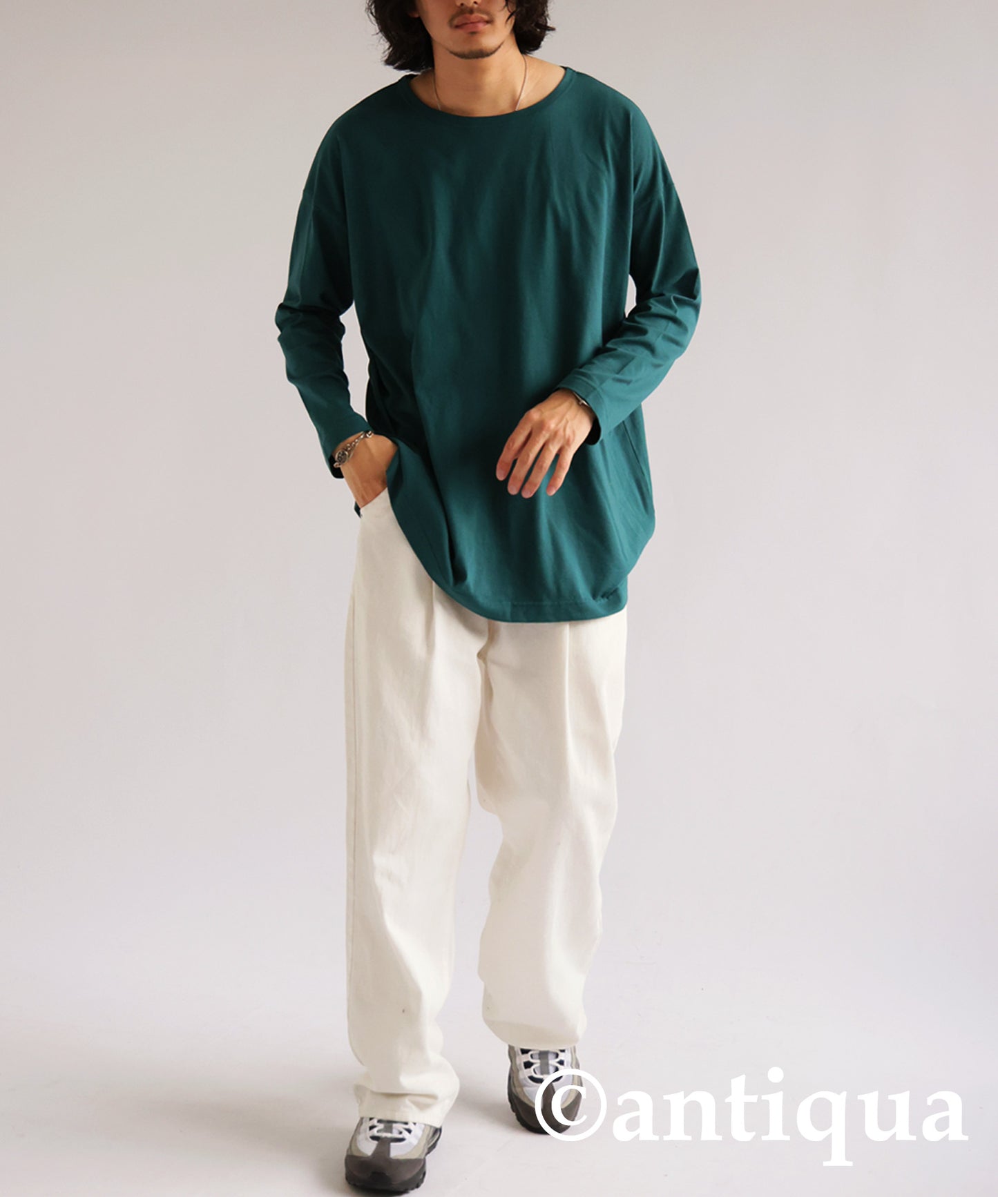 100%Cotton Basic Long T-Shirt Men’s