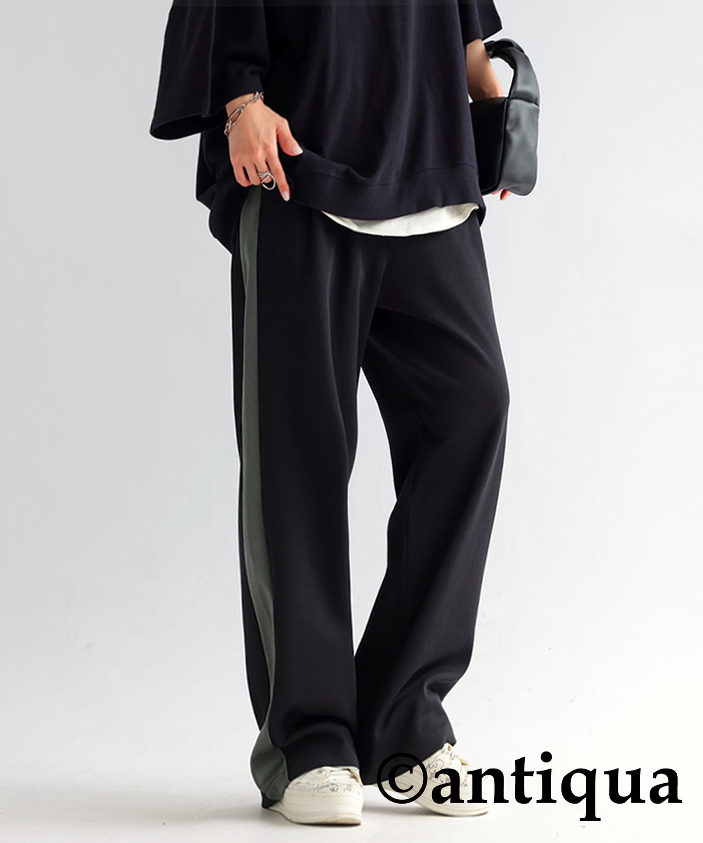 Uv Cut Cool Touch Double Knit Line Pants Ladies