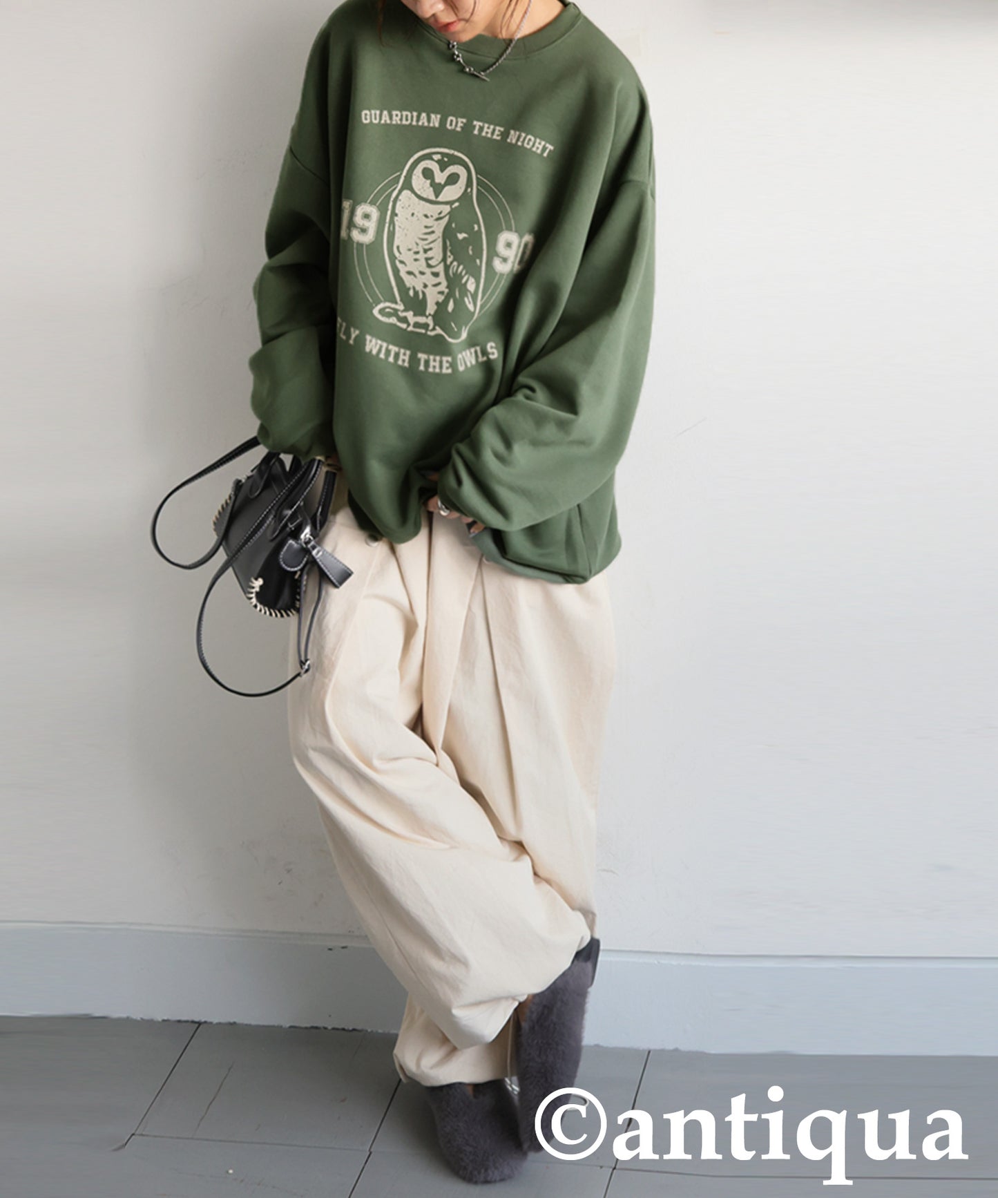 Animal College Logo Fleece Sweatshirt Ladies