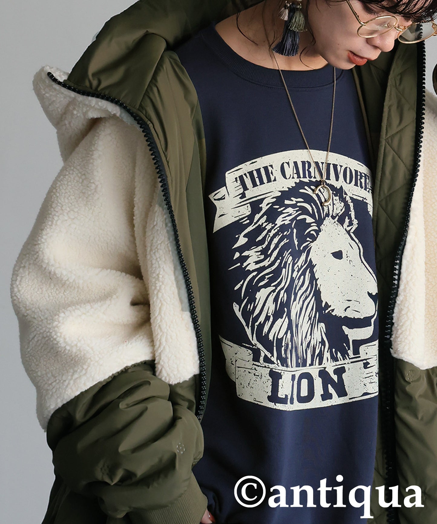 Animal College Logo Fleece Sweatshirt Ladies