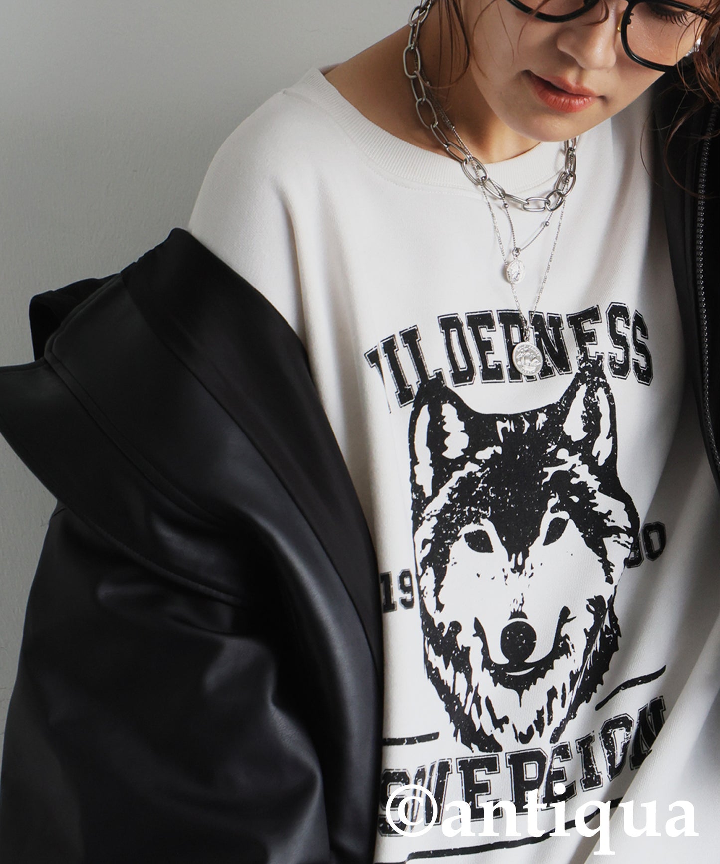 100% Cotton Animal Logo Sweatshirt Ladies