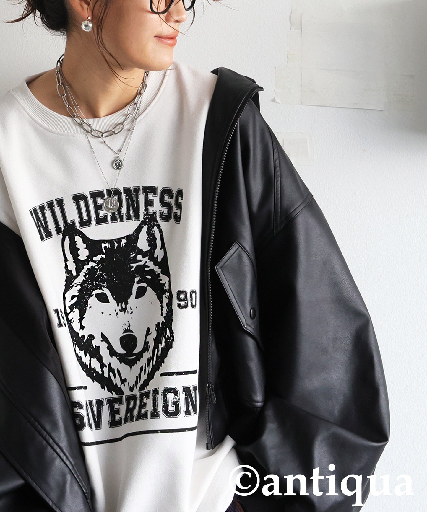 Animal College Logo Fleece Sweatshirt Ladies