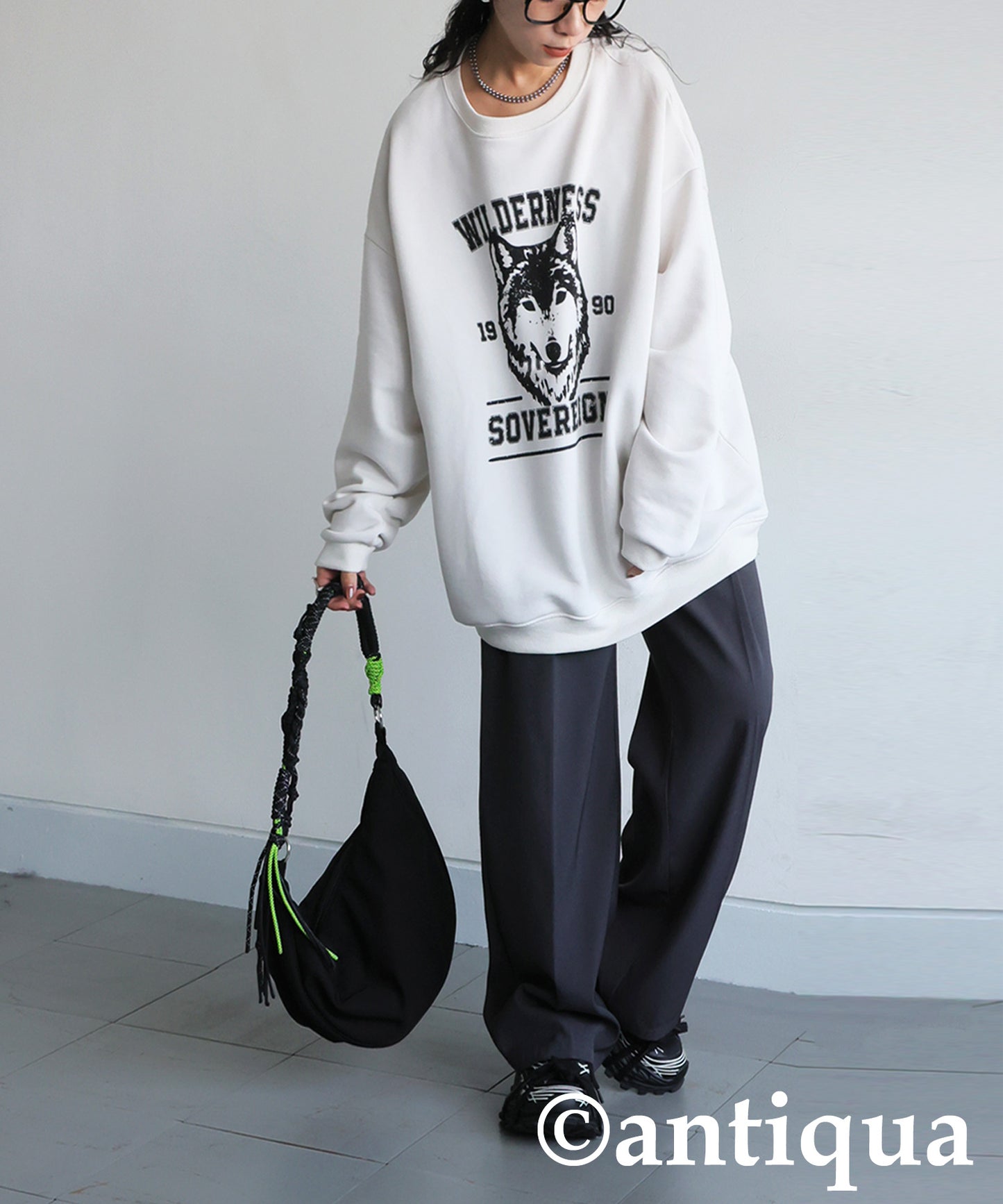 100% Cotton Animal Logo Sweatshirt Ladies