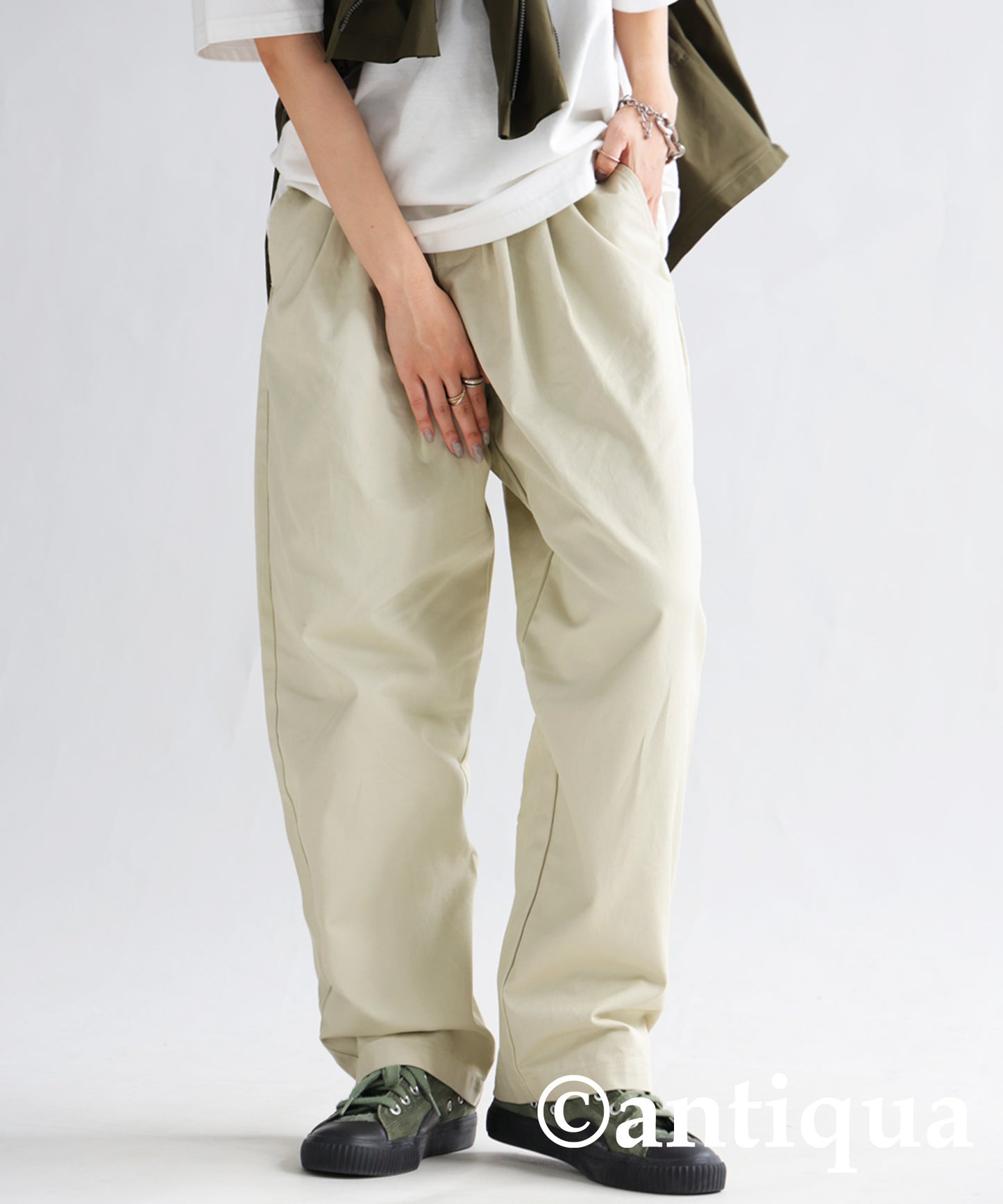 Ladies tapered full-length pants