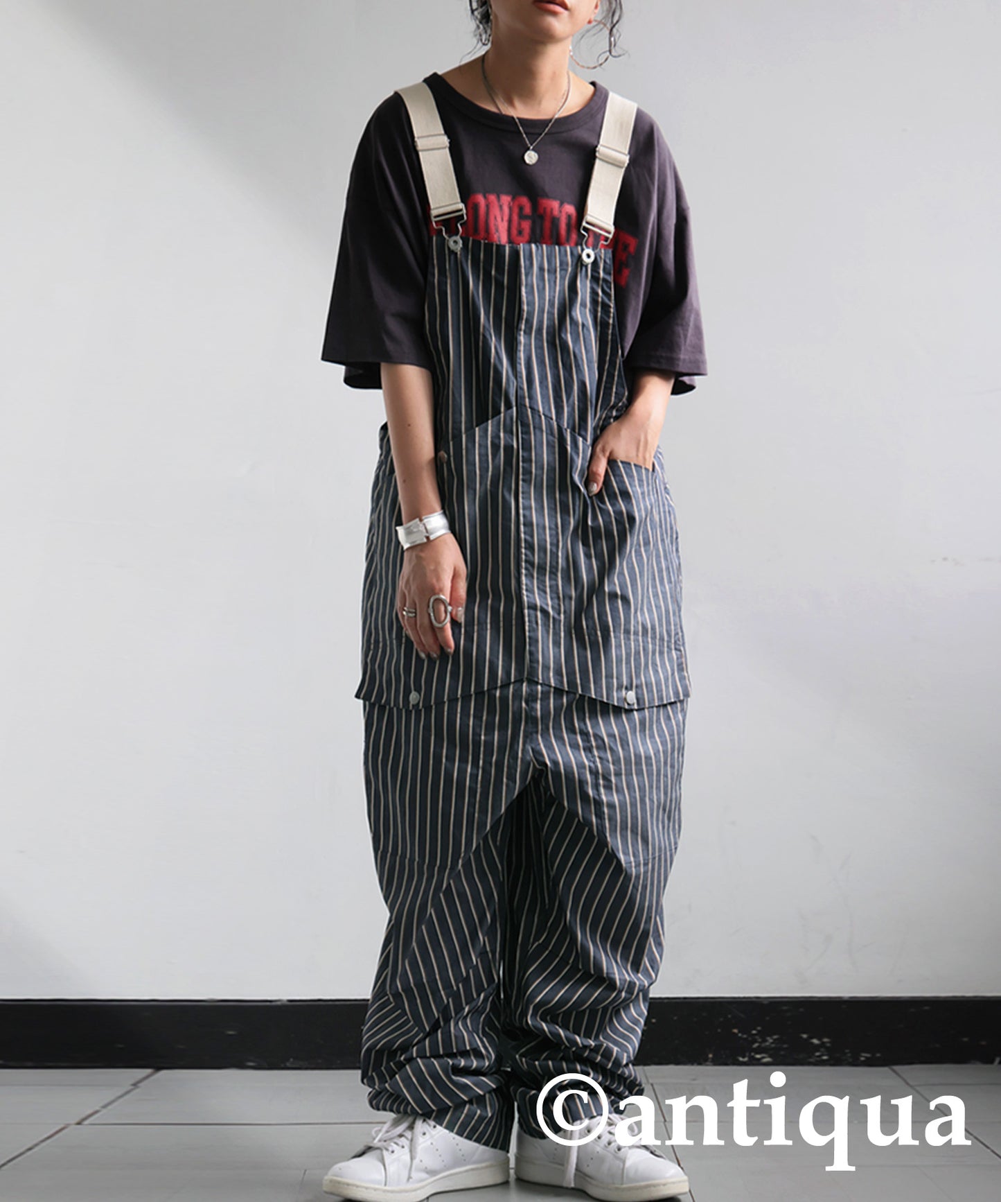 Striped Overalls Ladies