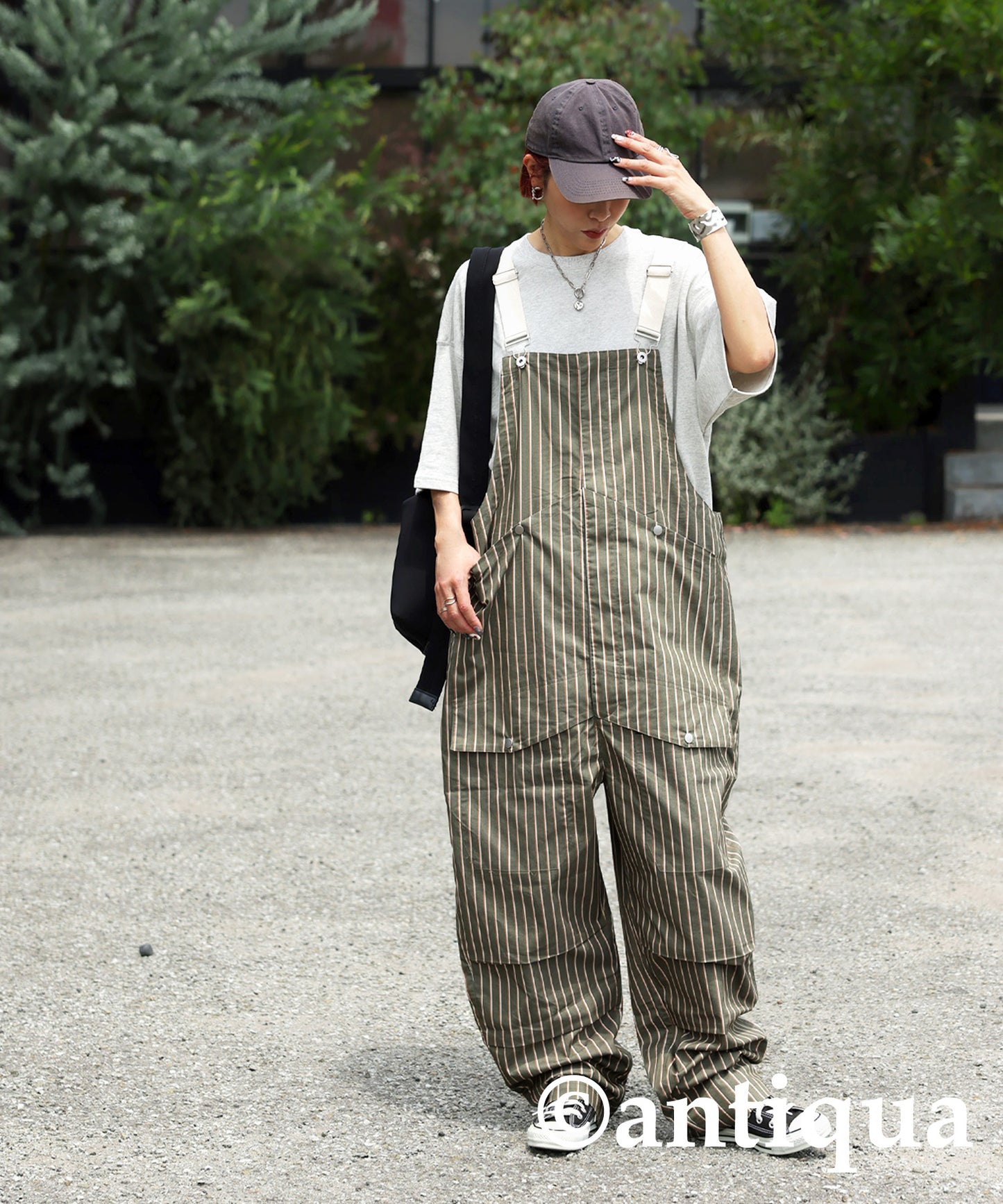 Striped Overalls Ladies