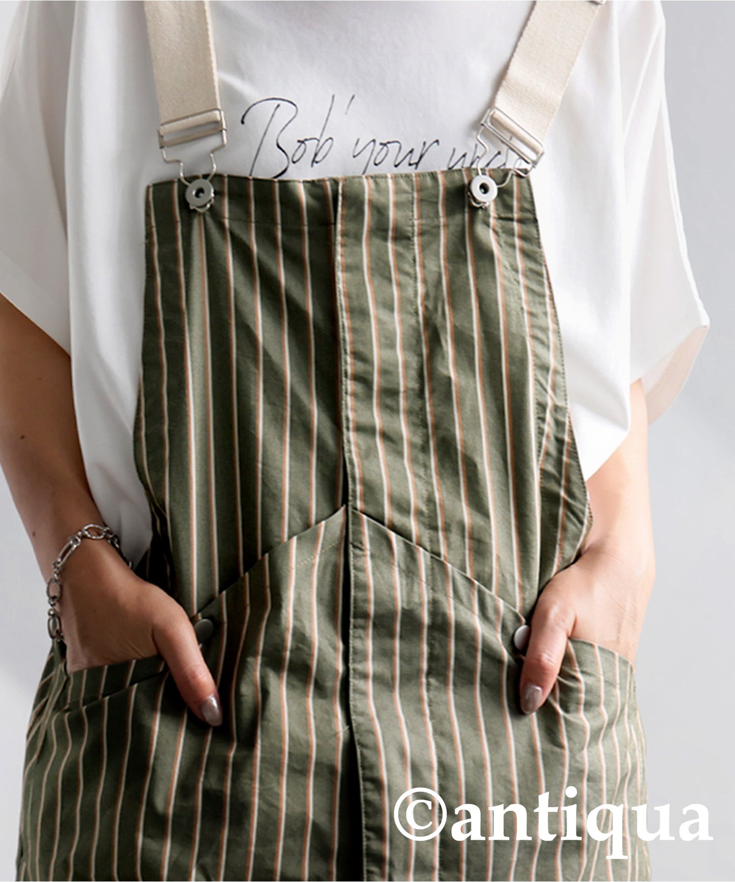 Striped Overalls Ladies