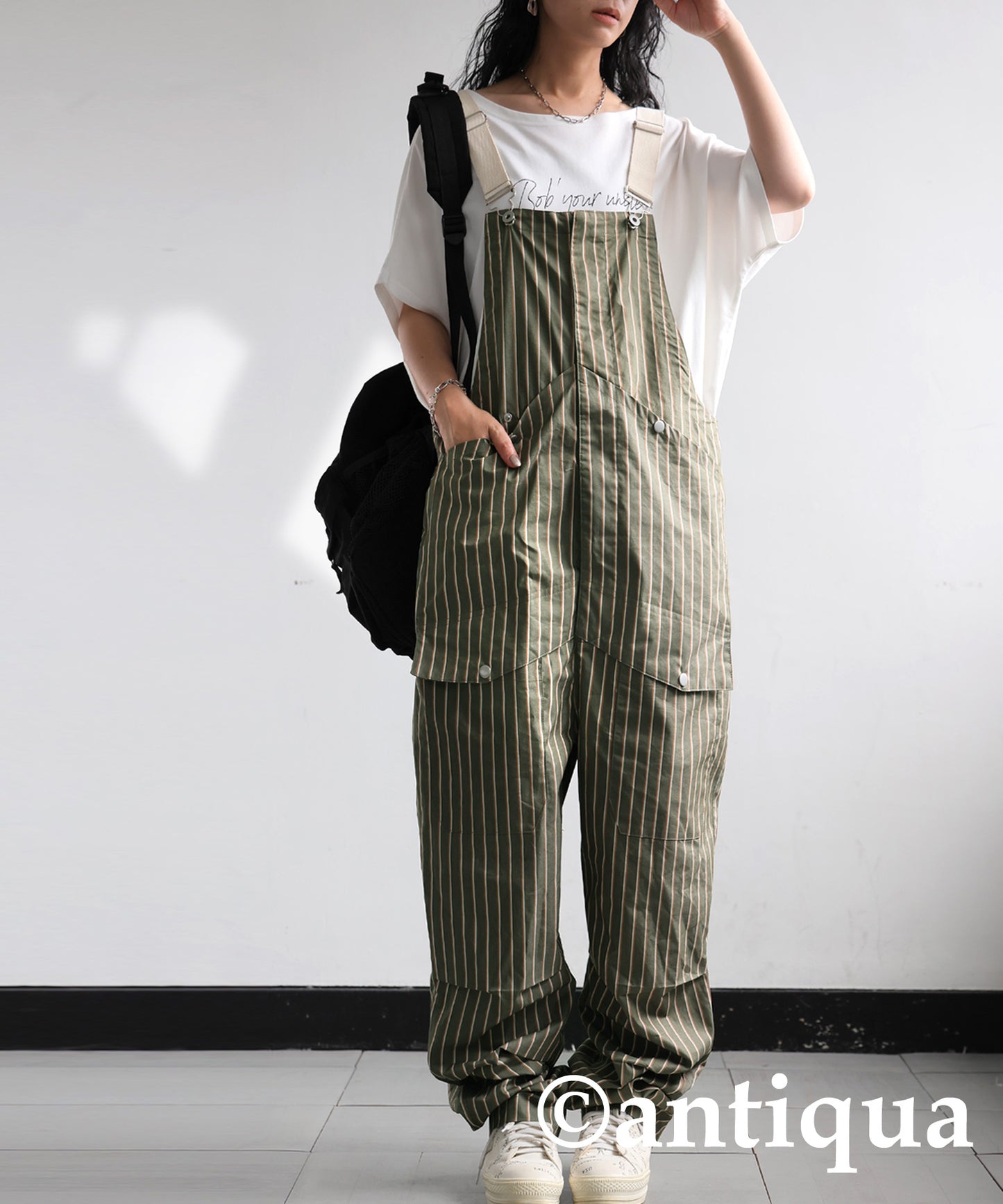 Striped Overalls Ladies