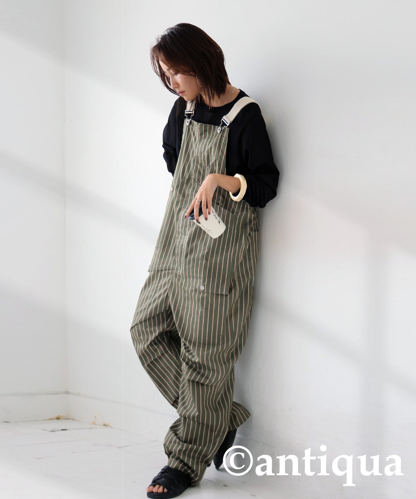 Striped Overalls Ladies