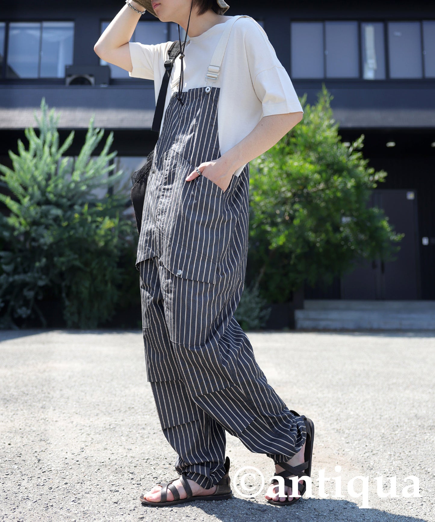 Striped Overalls Men's