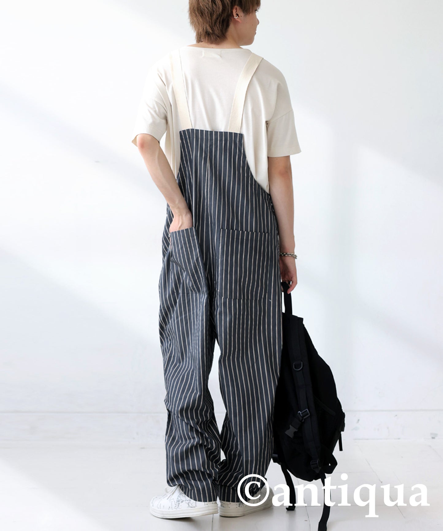 Striped Overalls Men's