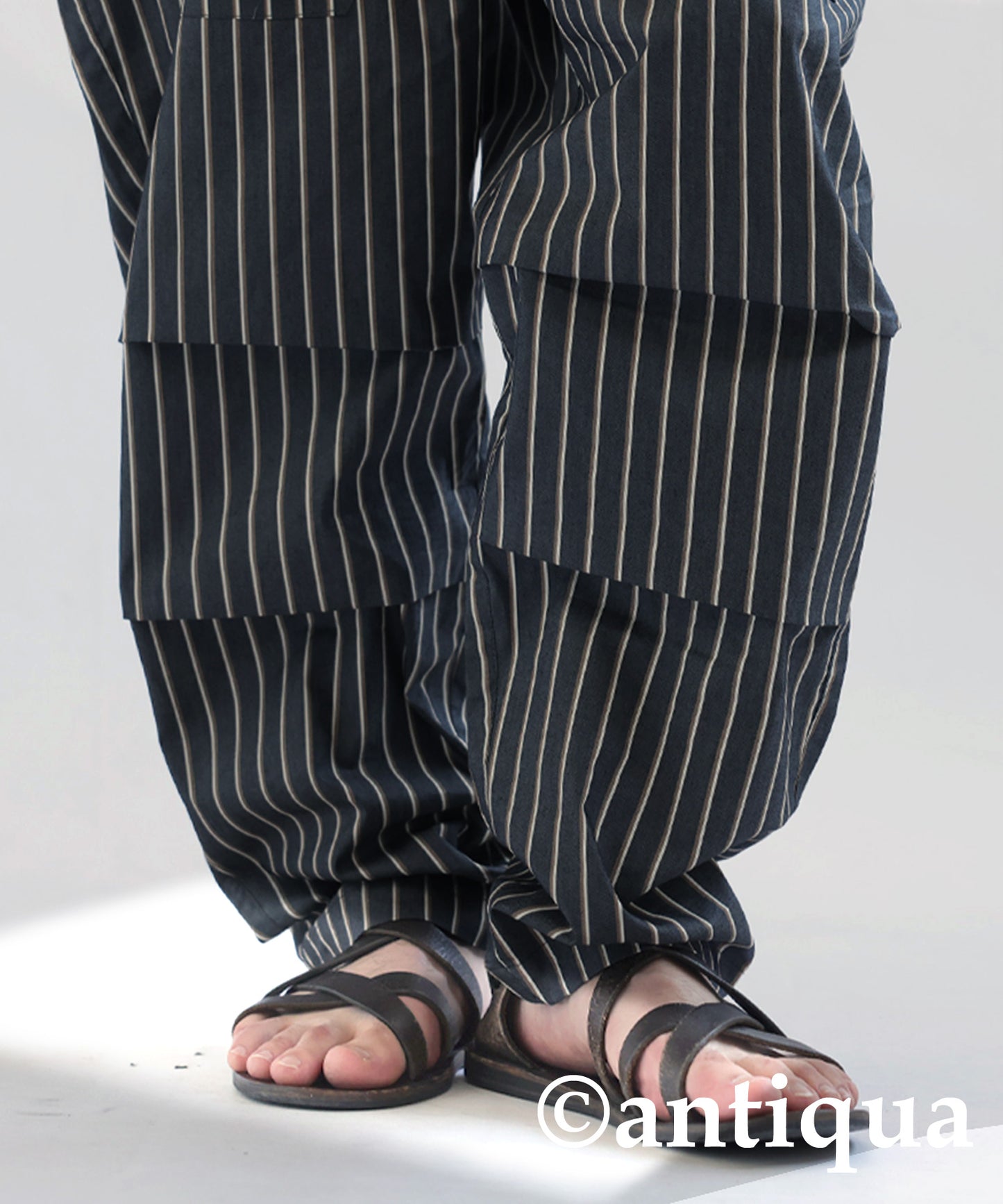 Striped Overalls Men's