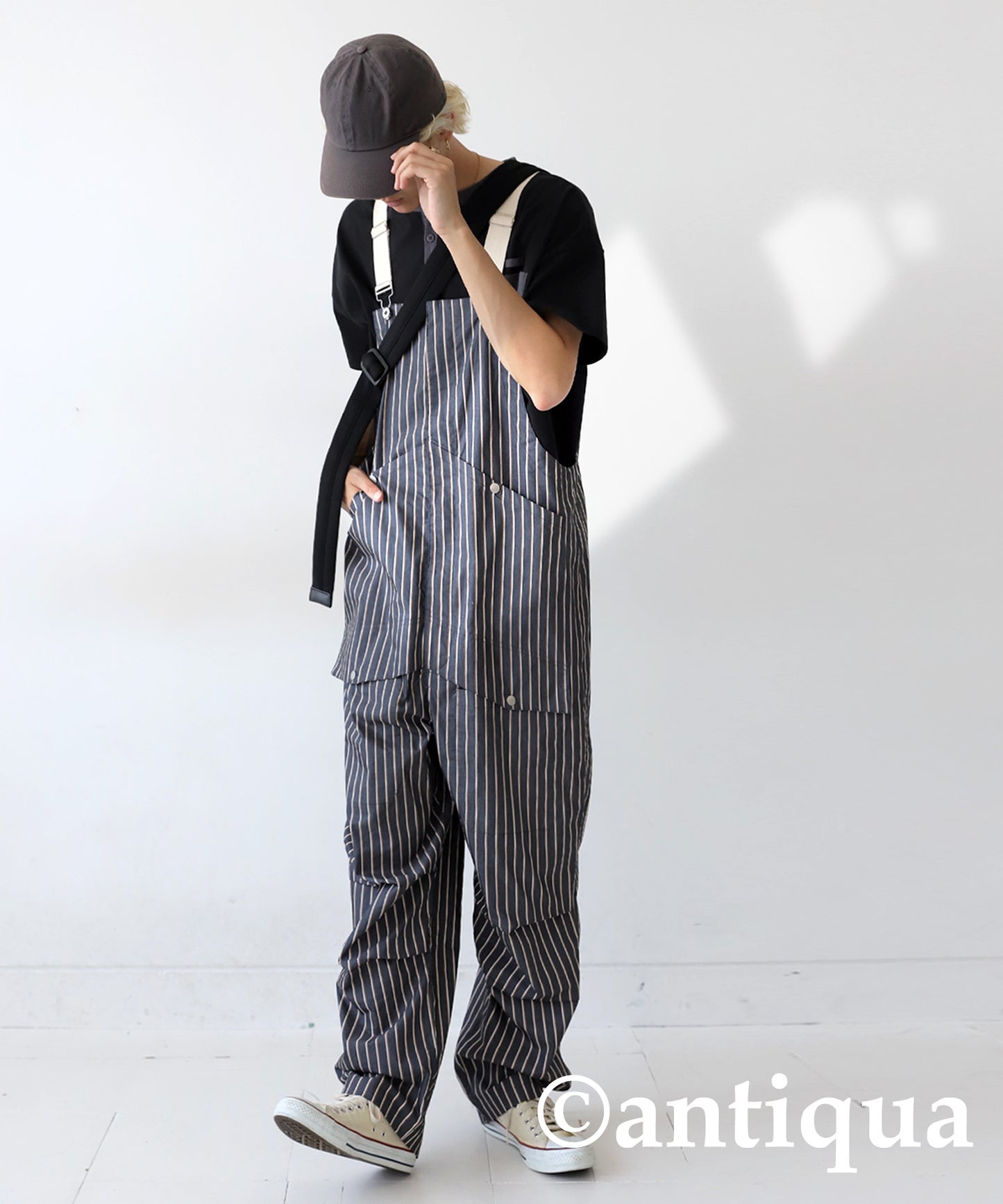 Striped Overalls Men's