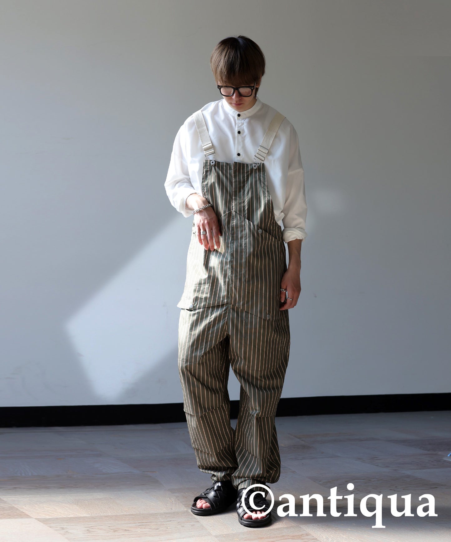 Striped Overalls Men's