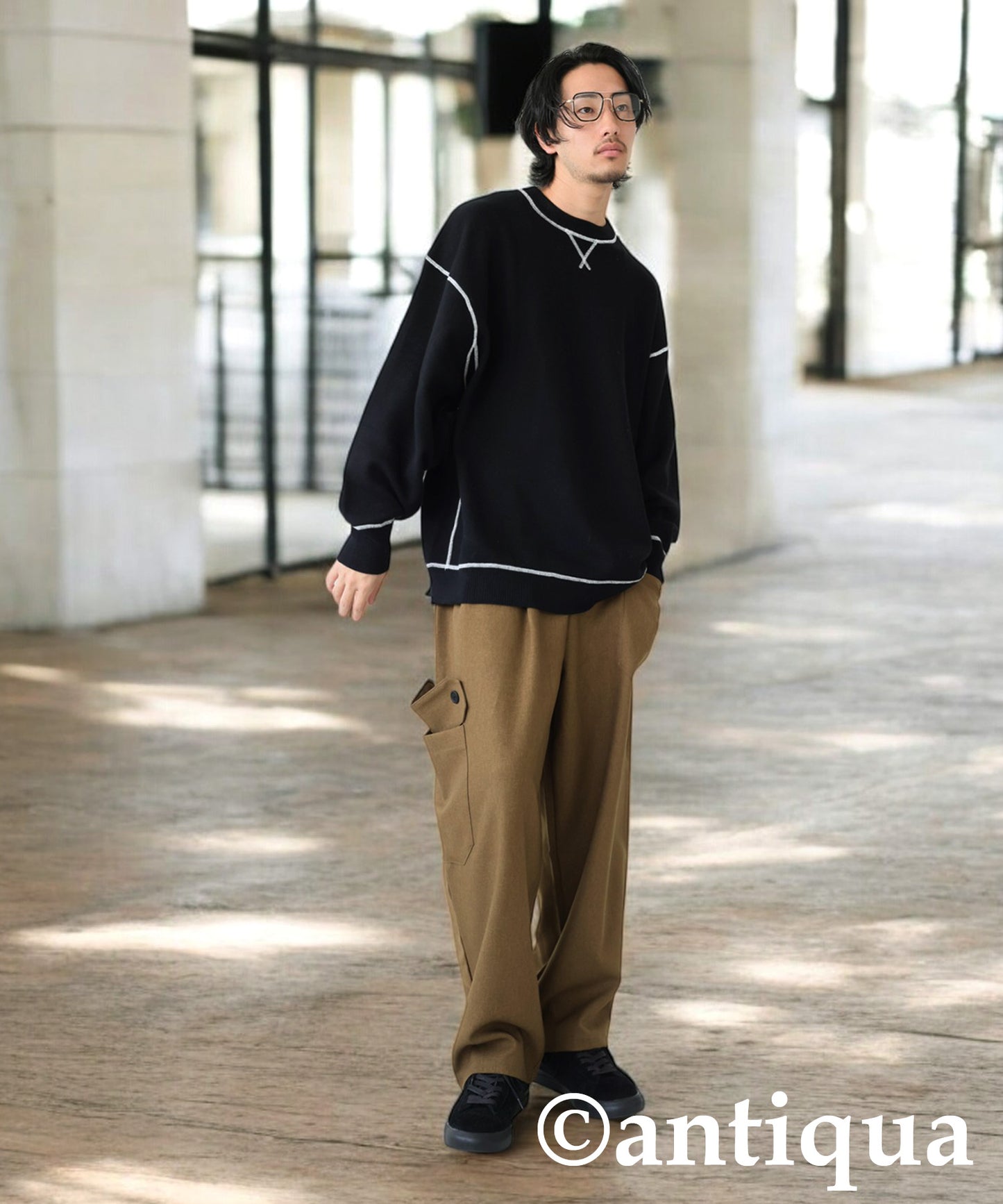 Color Stitch Knit Men's