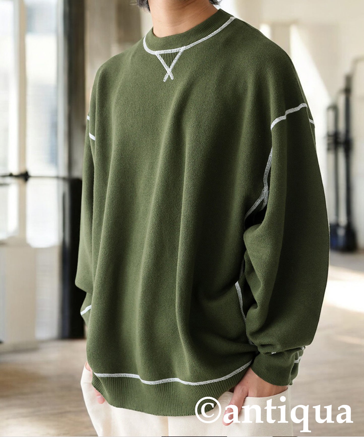 Color Stitch Knit Men's