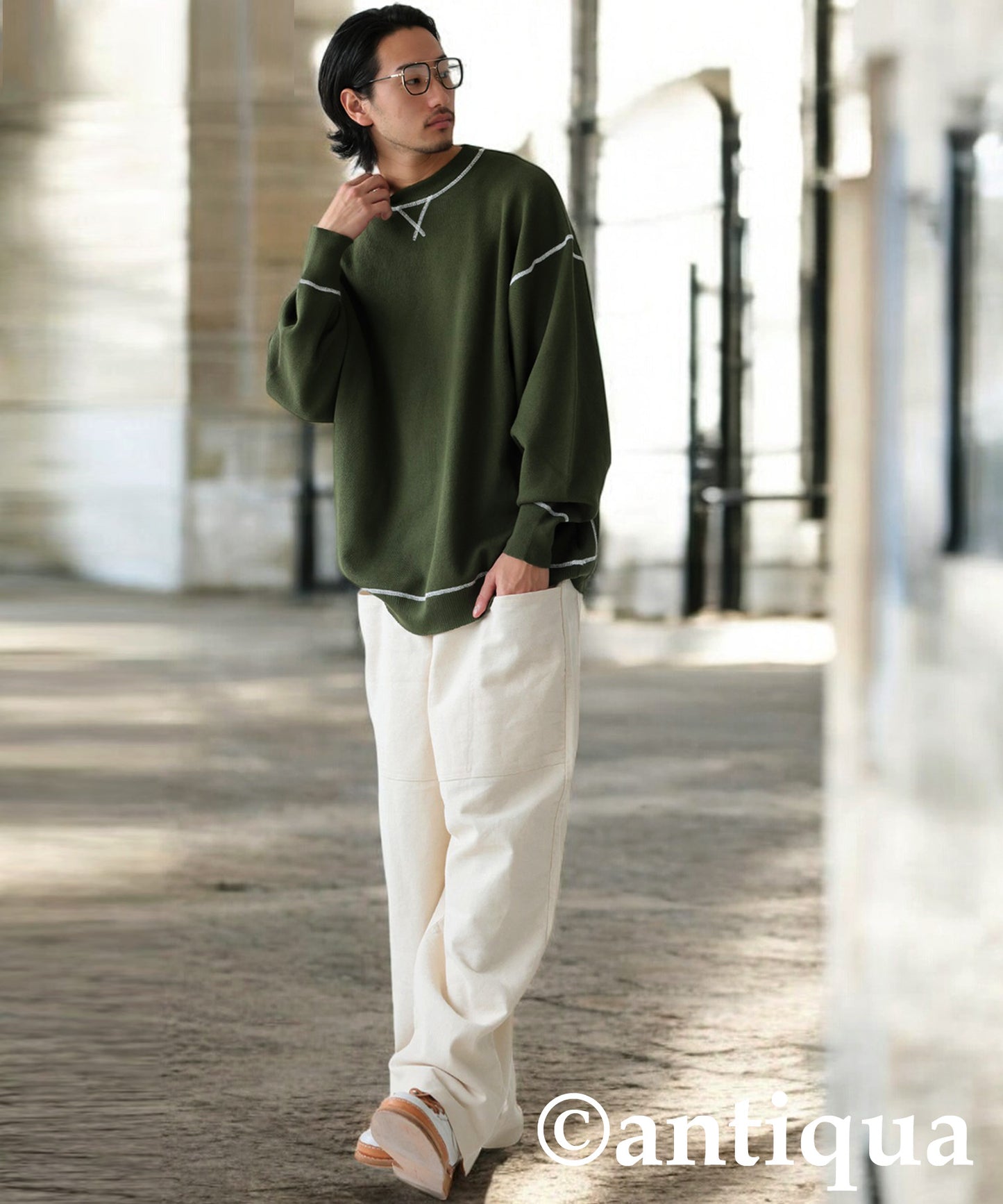 Color Stitch Knit Men's