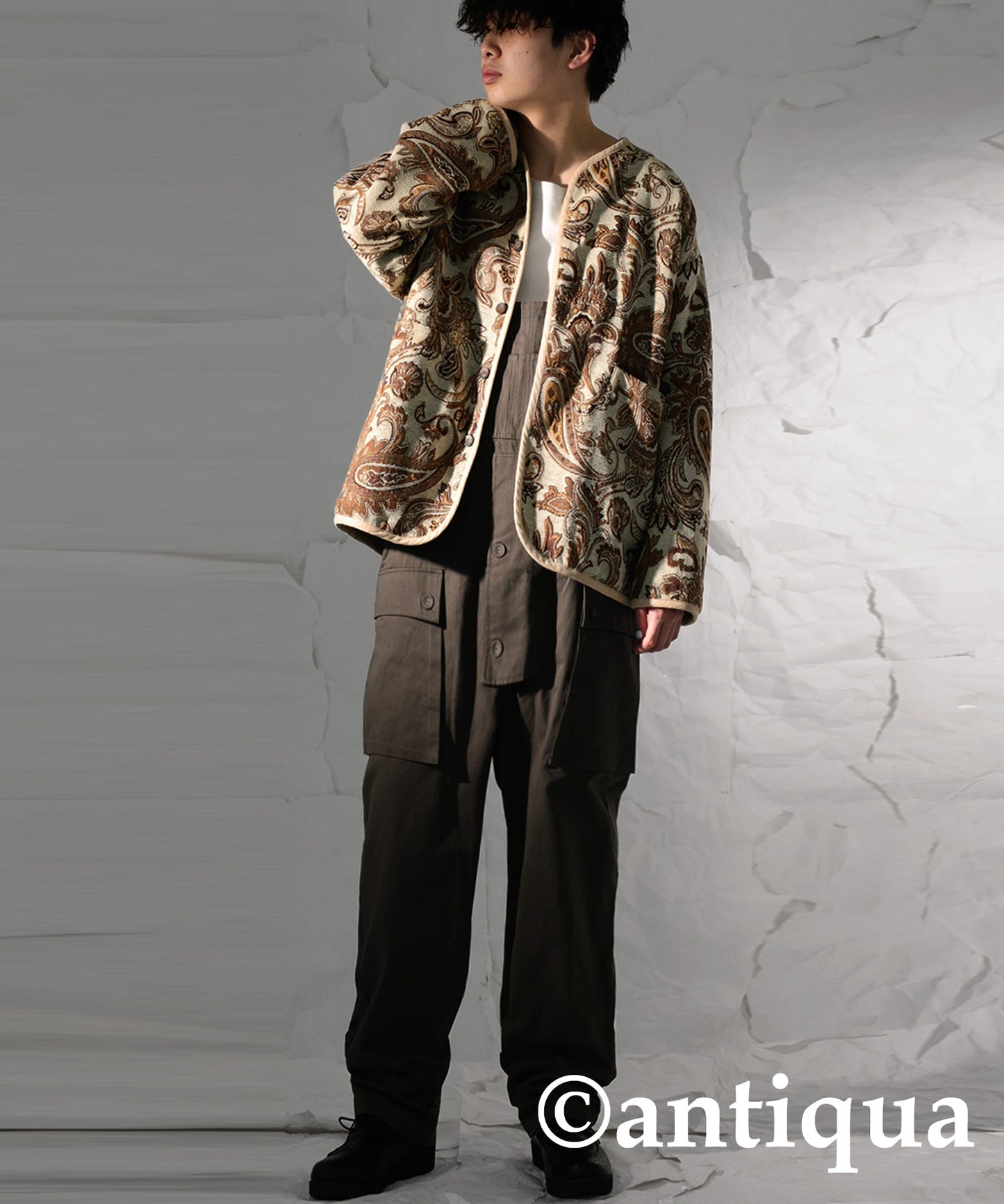 Men's Jacquard jacket outerwear Paisley pattern