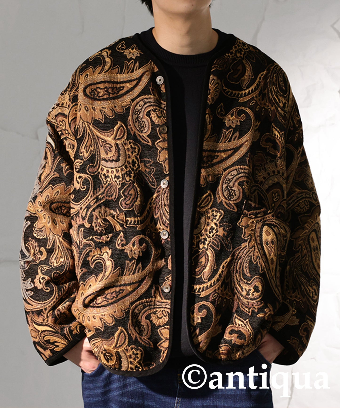 Men's Jacquard jacket outerwear Paisley pattern